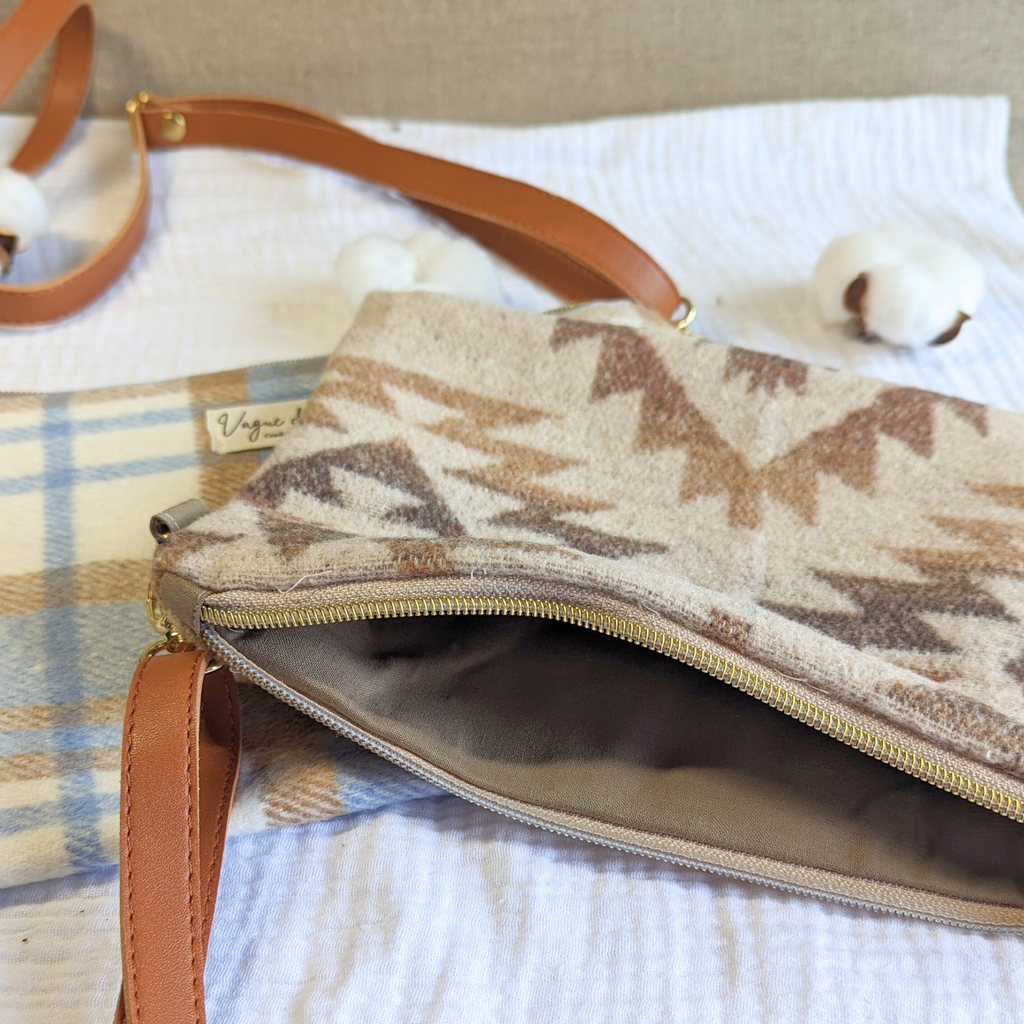 Pochette bandoulière en lainage