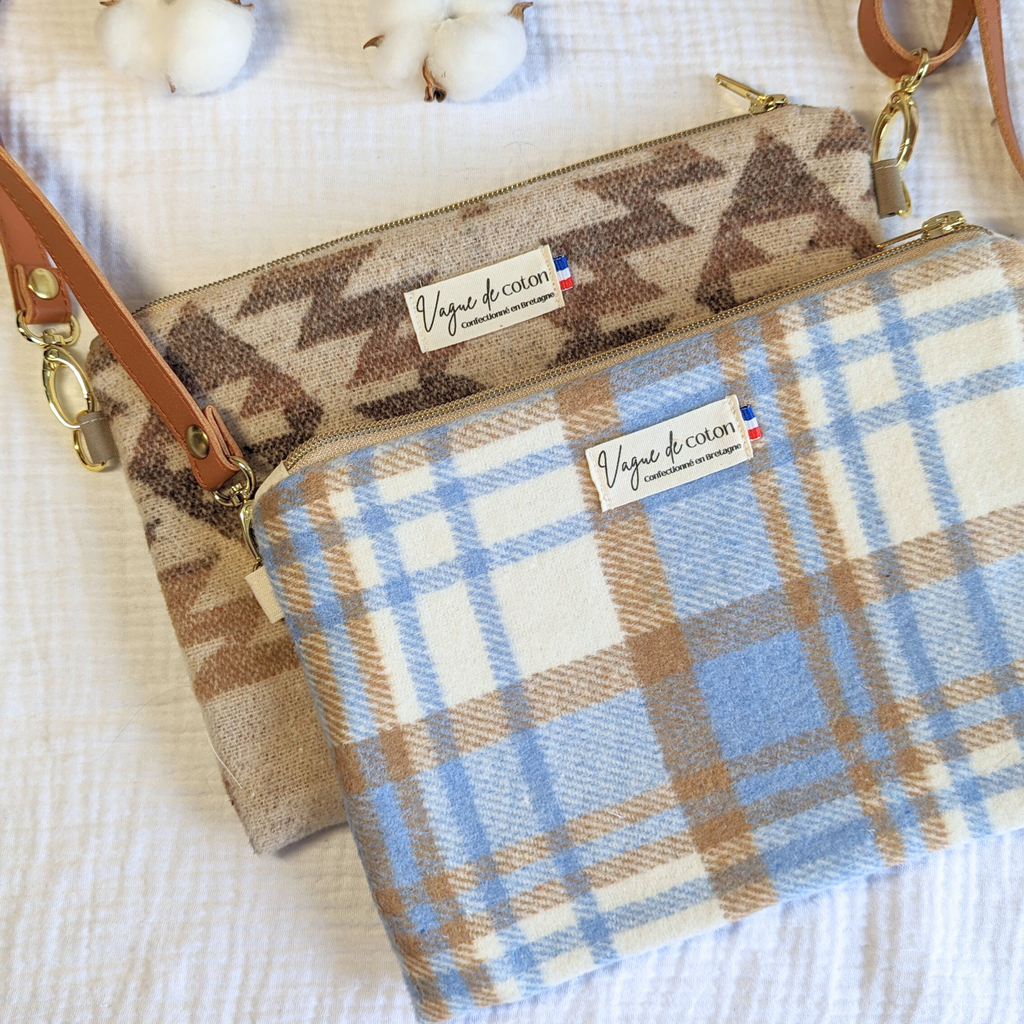 Pochette bandoulière en lainage