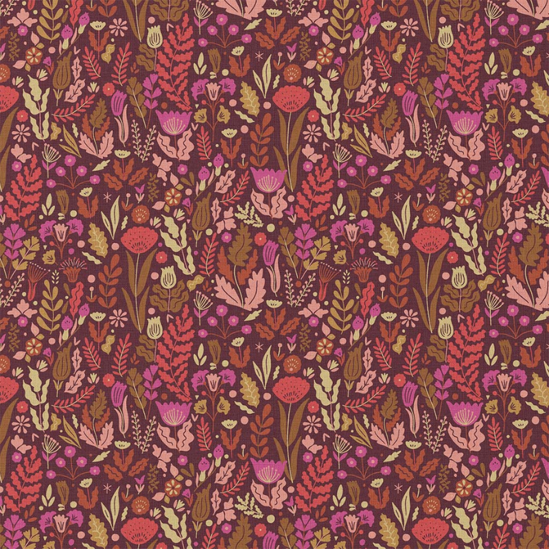 Feuillage fond marron