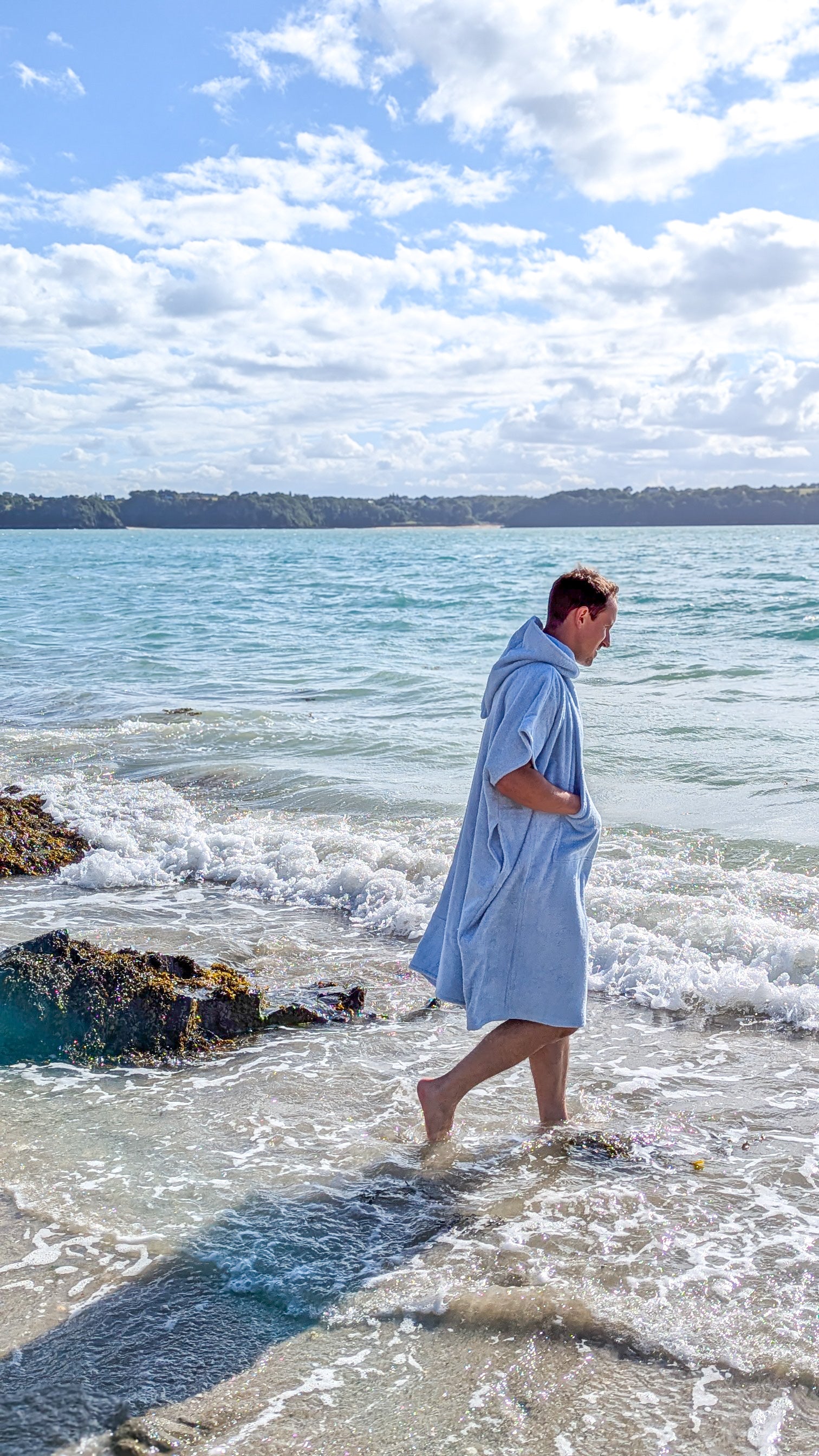 Poncho de bain en éponge de bambou personnalisé
