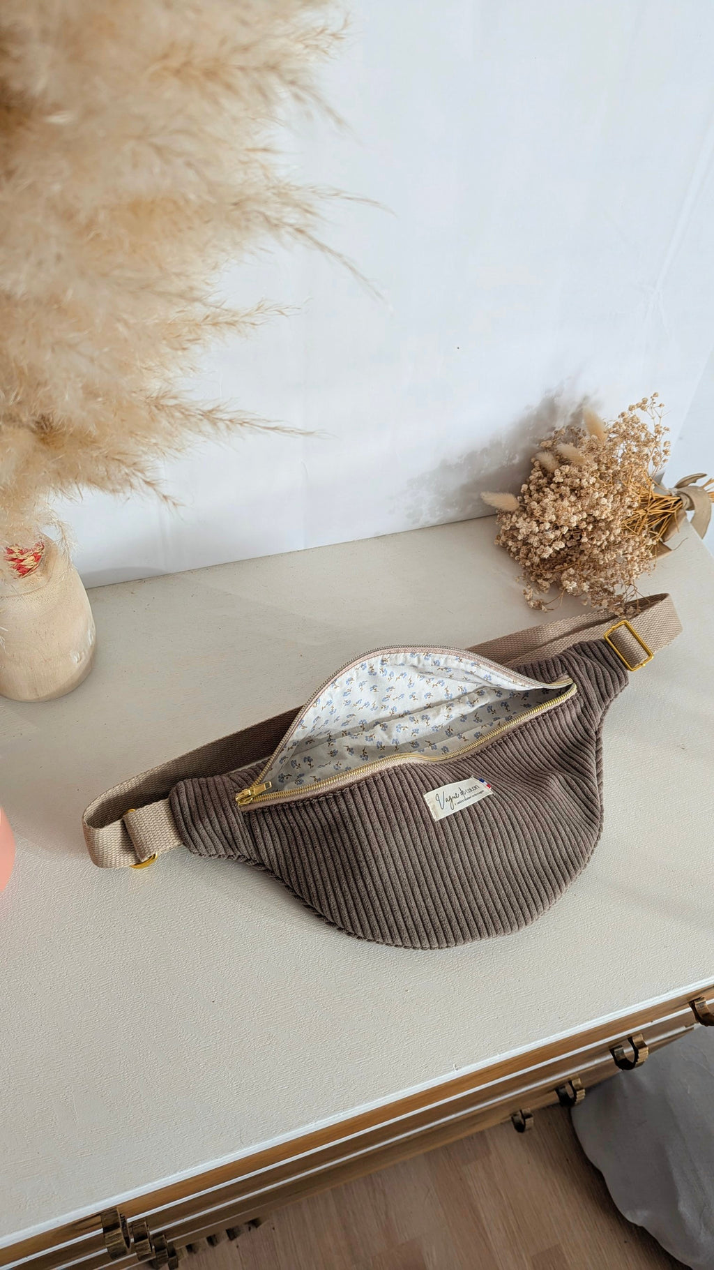 Sac banane Velours de coton