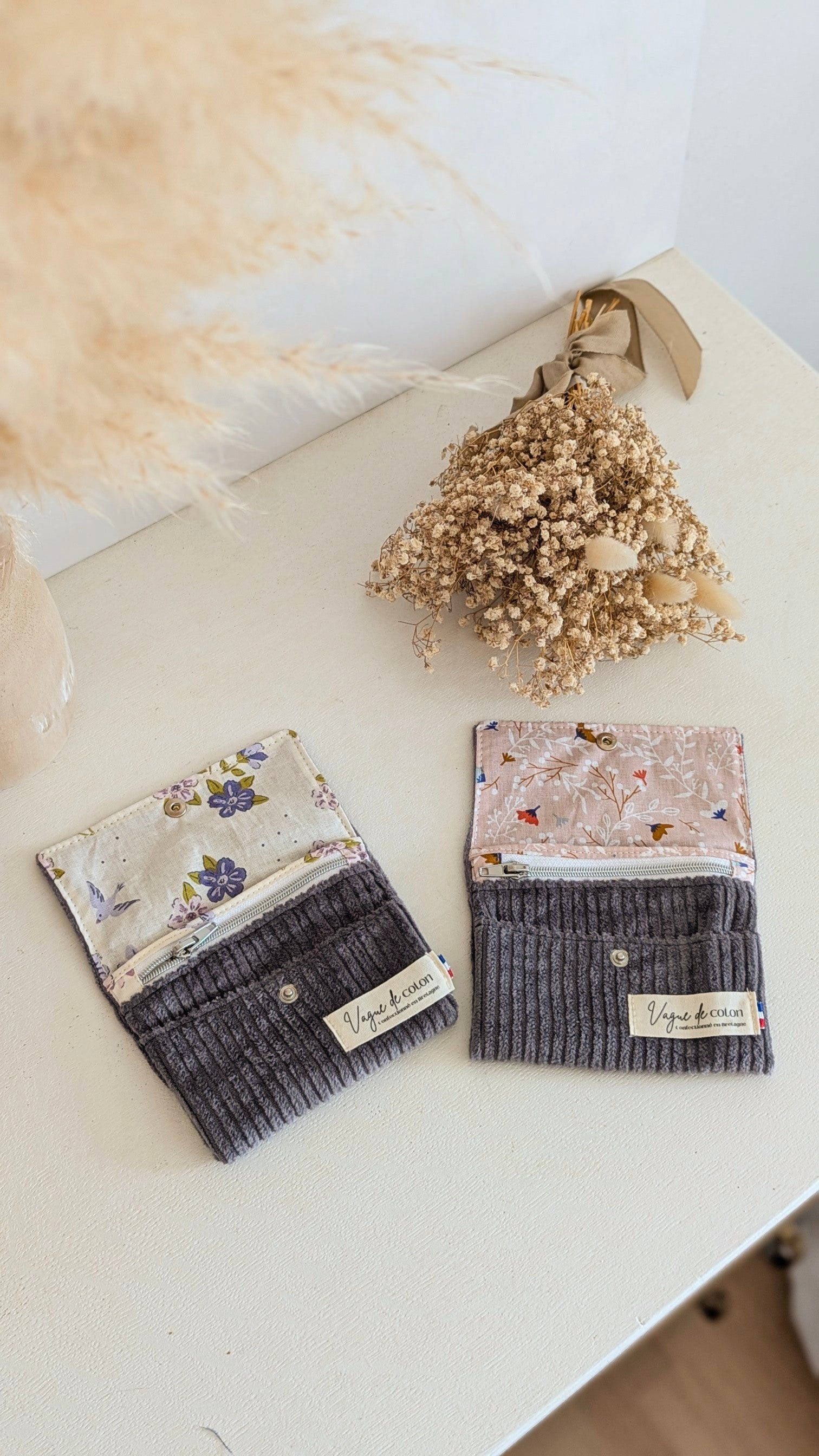 Porte-monnaie Velours de coton