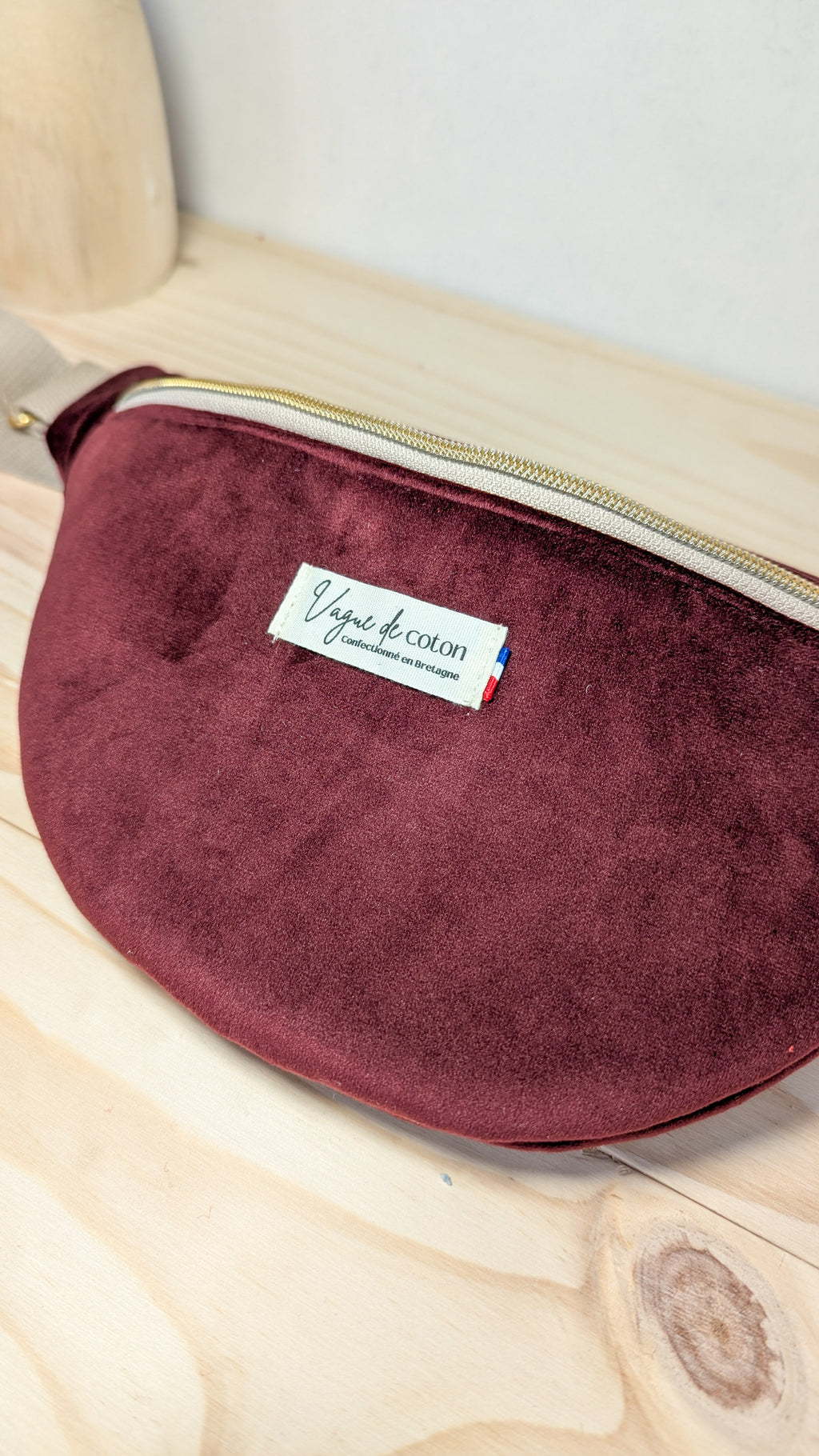 Sac banane Suédine bordeau