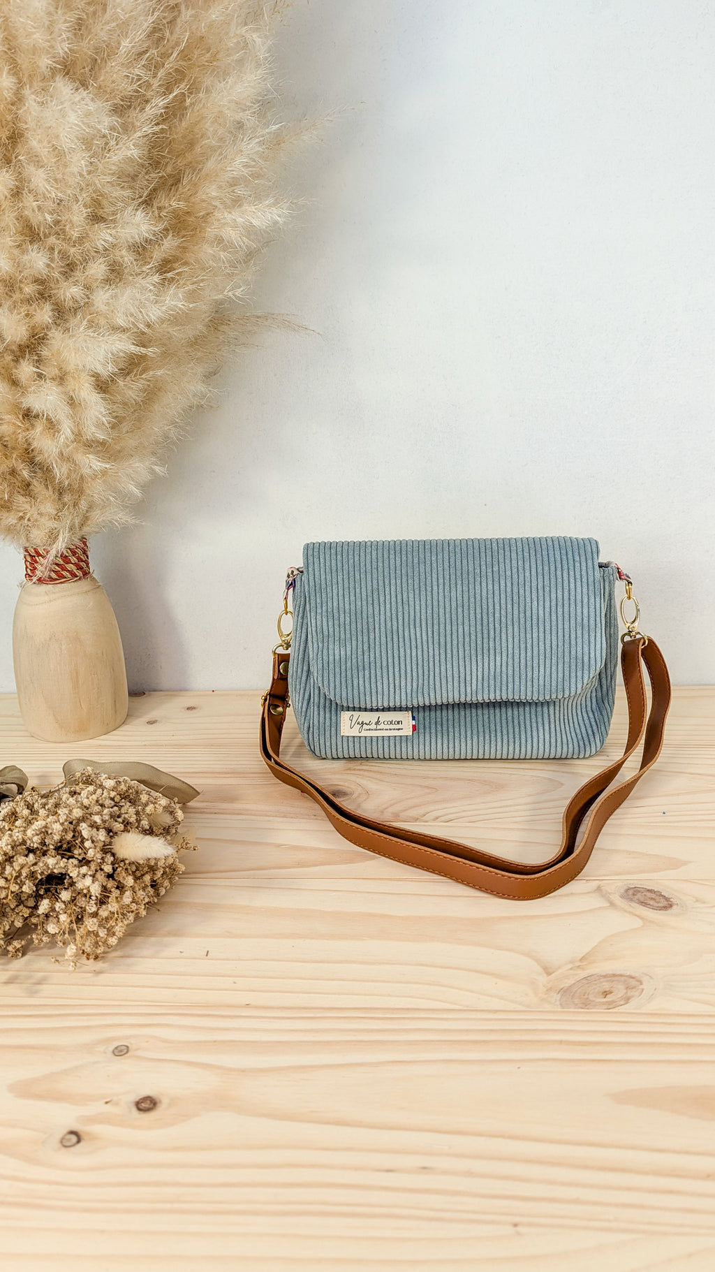 Sacoche bandoulière Velours côtelé