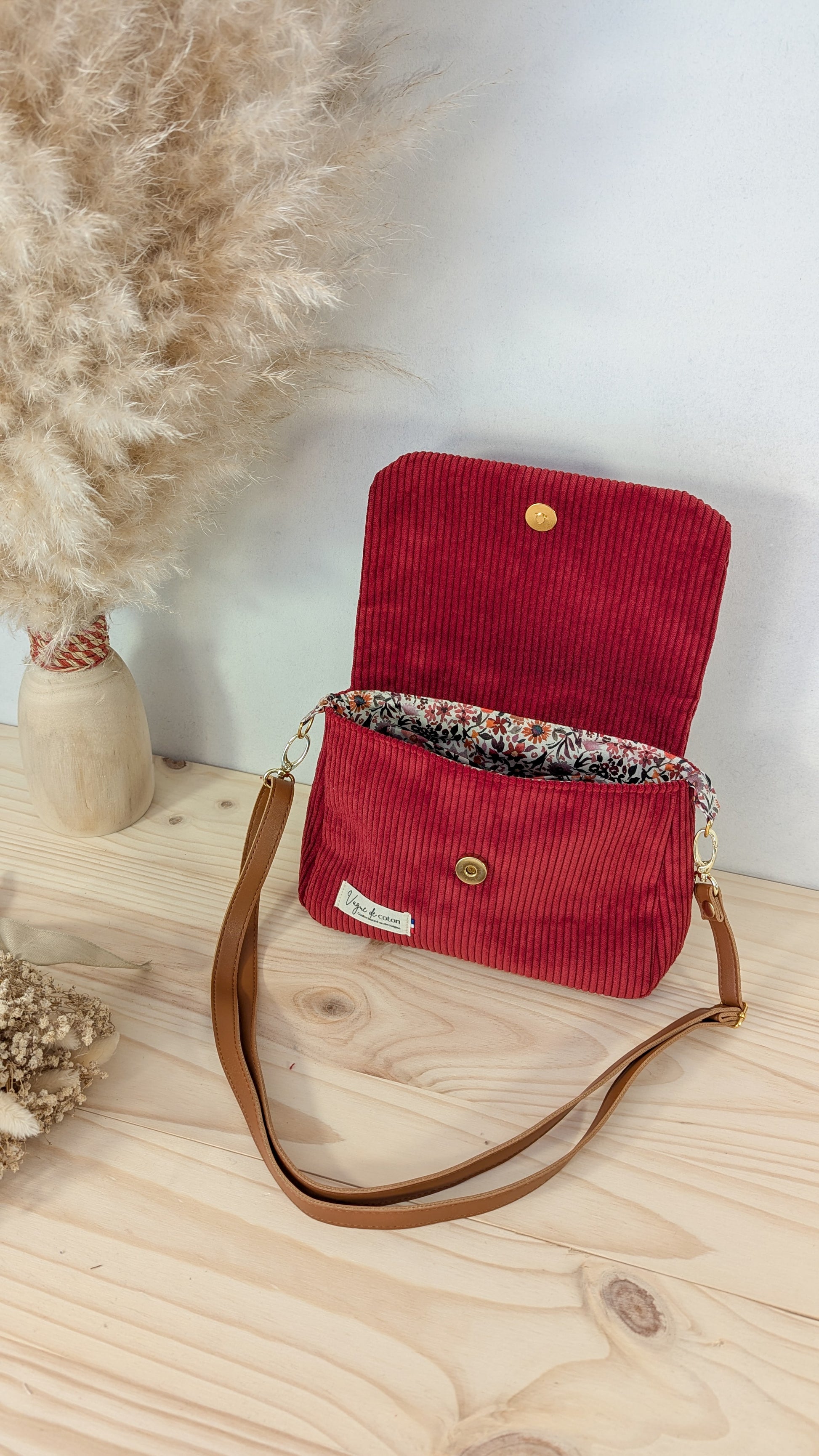 Sacoche bandoulière Velours côtelé