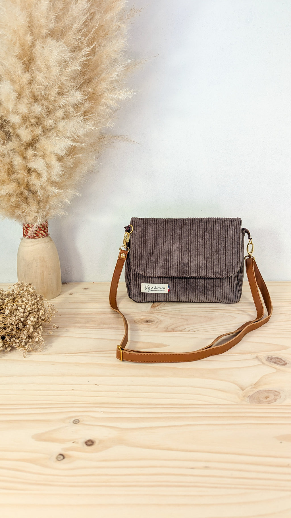 Sacoche bandoulière Velours côtelé