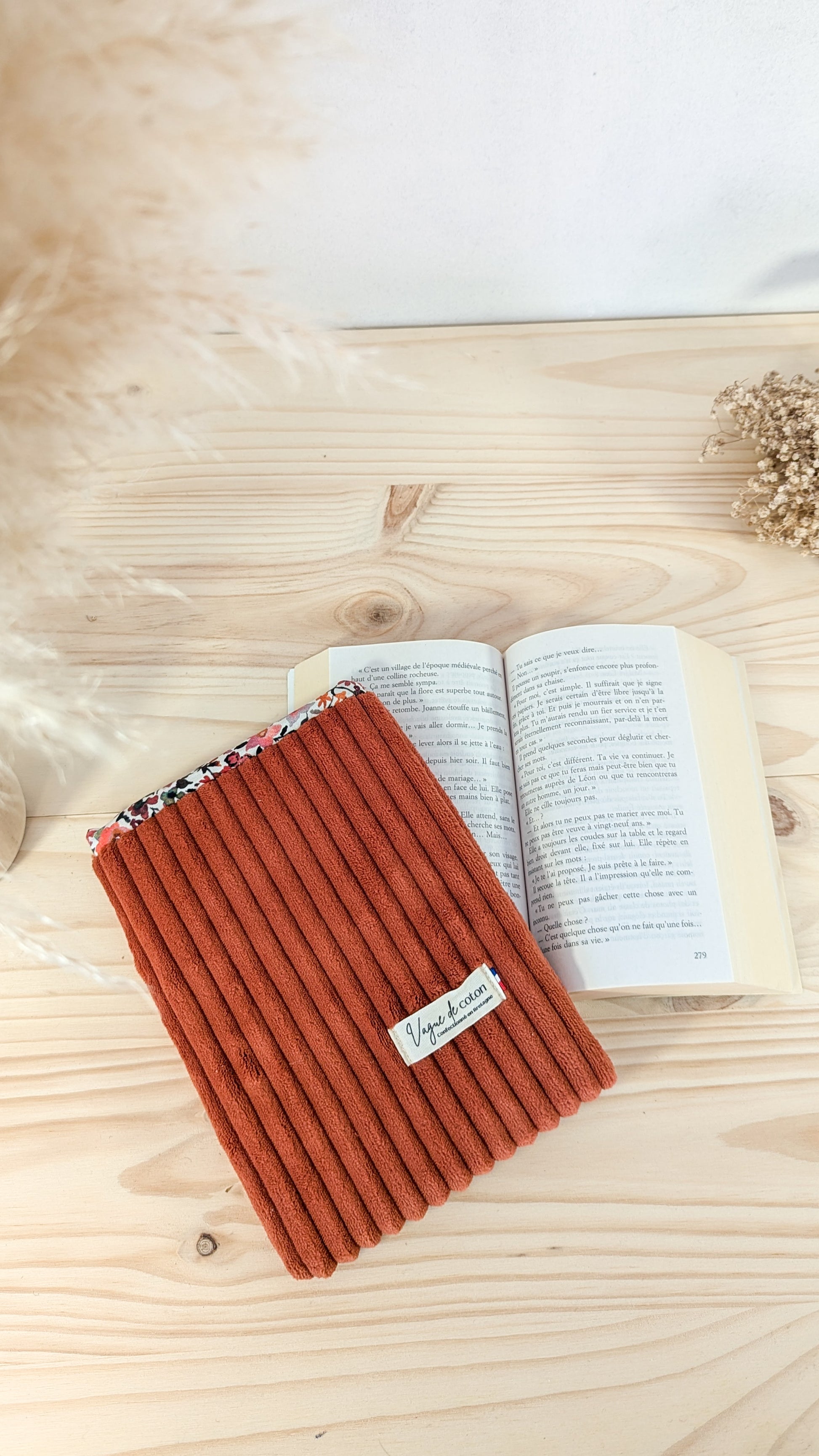 Pochette à livre Velours grosses côtes