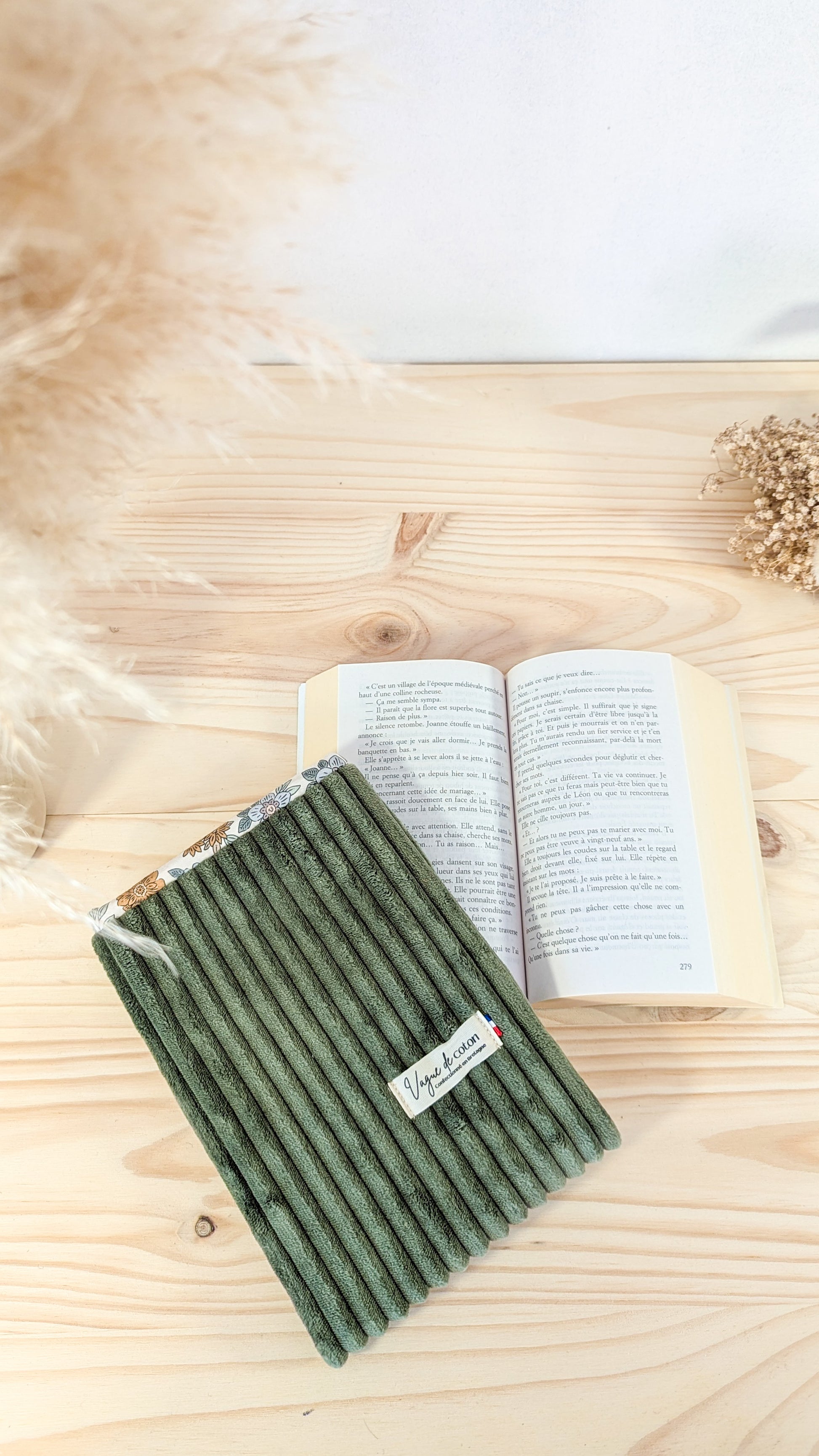 Pochette à livre Velours grosses côtes