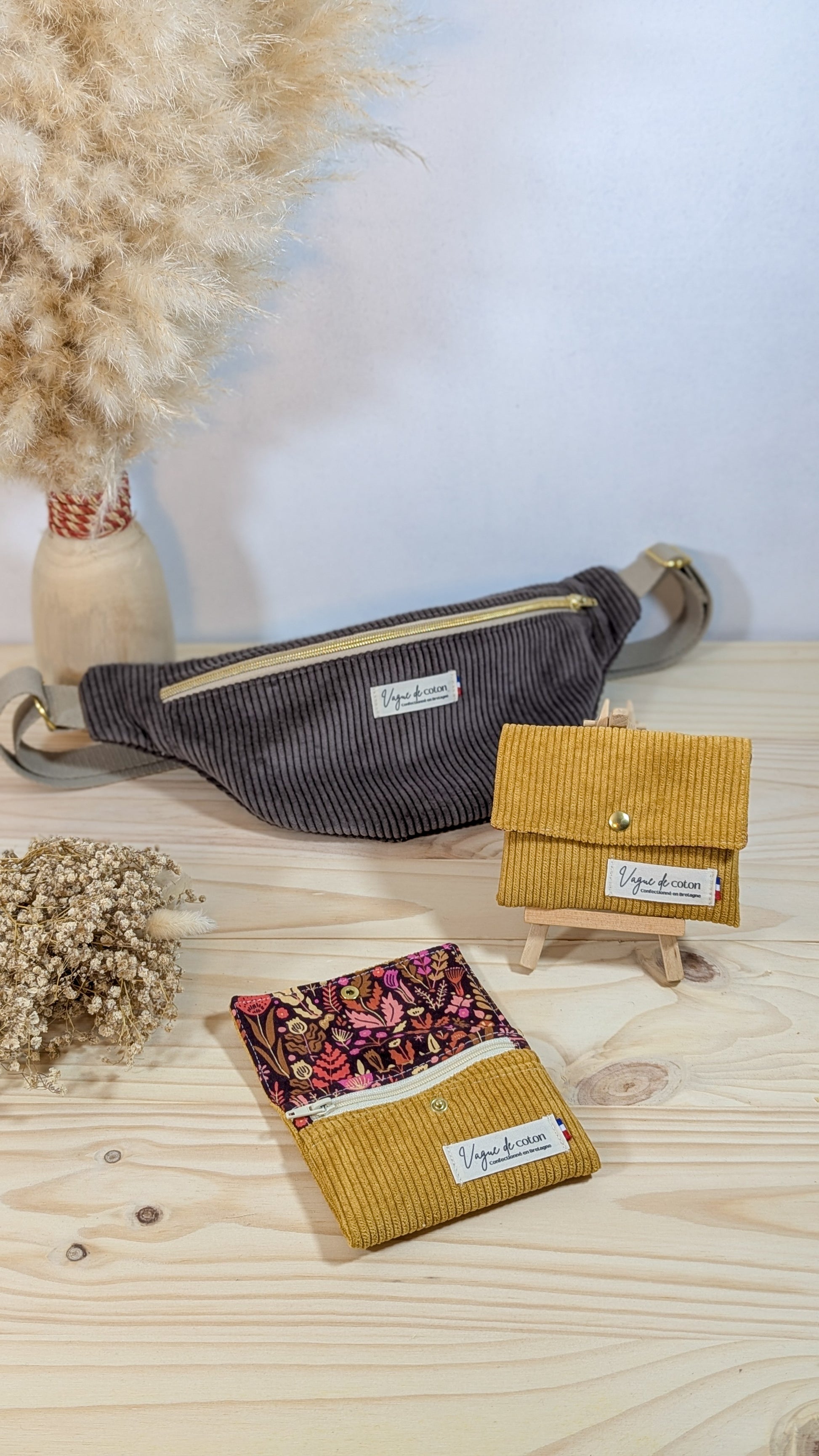 Porte-monnaie Velours de coton