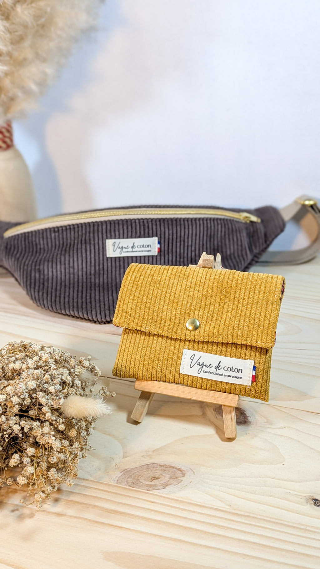 Porte-monnaie Velours de coton