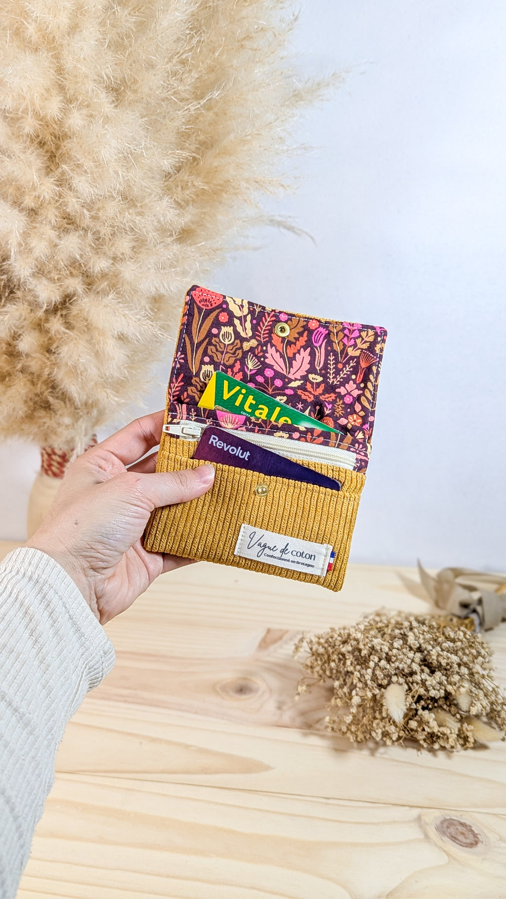 Porte-monnaie Velours de coton