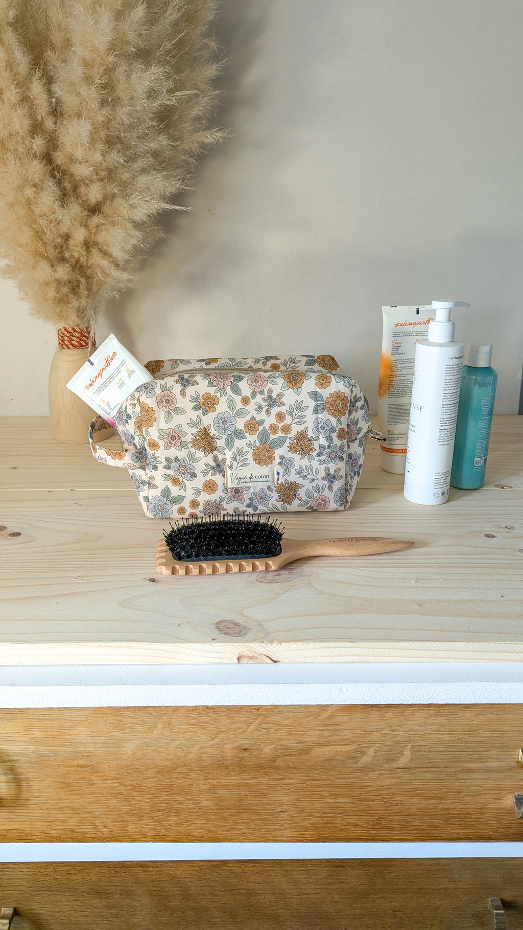 Grande trousse de toilette Fleurs d'automne