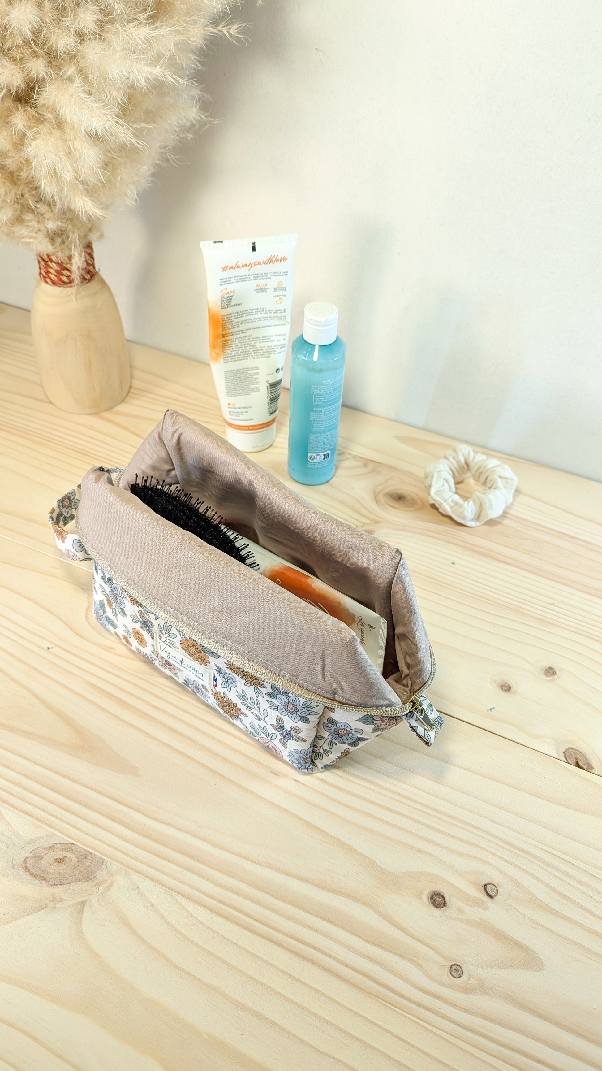 Grande trousse de toilette Fleurs d'automne