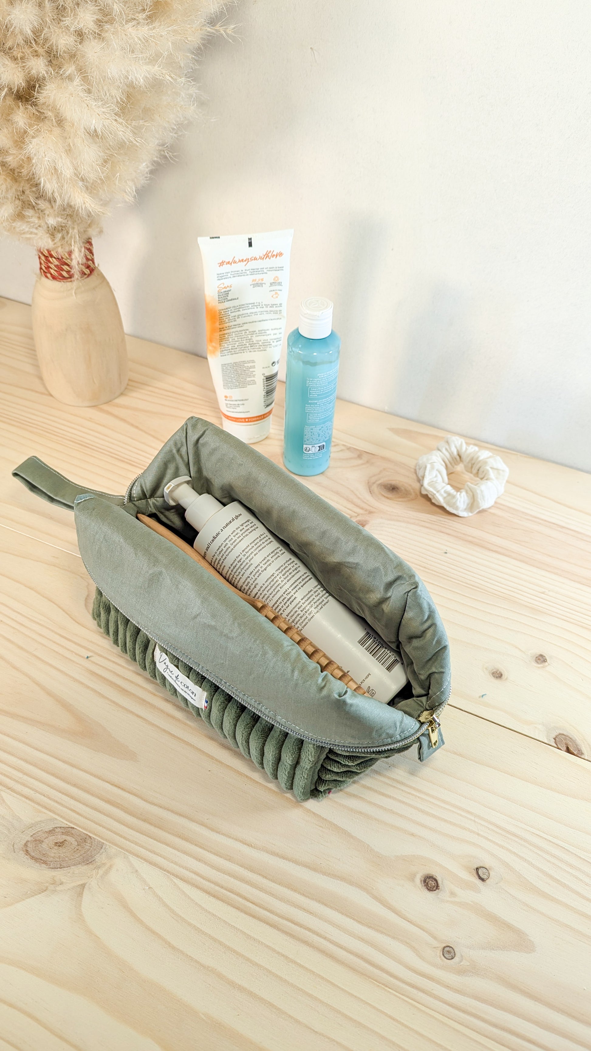 Grande trousse de toilette Velours grosses côtes