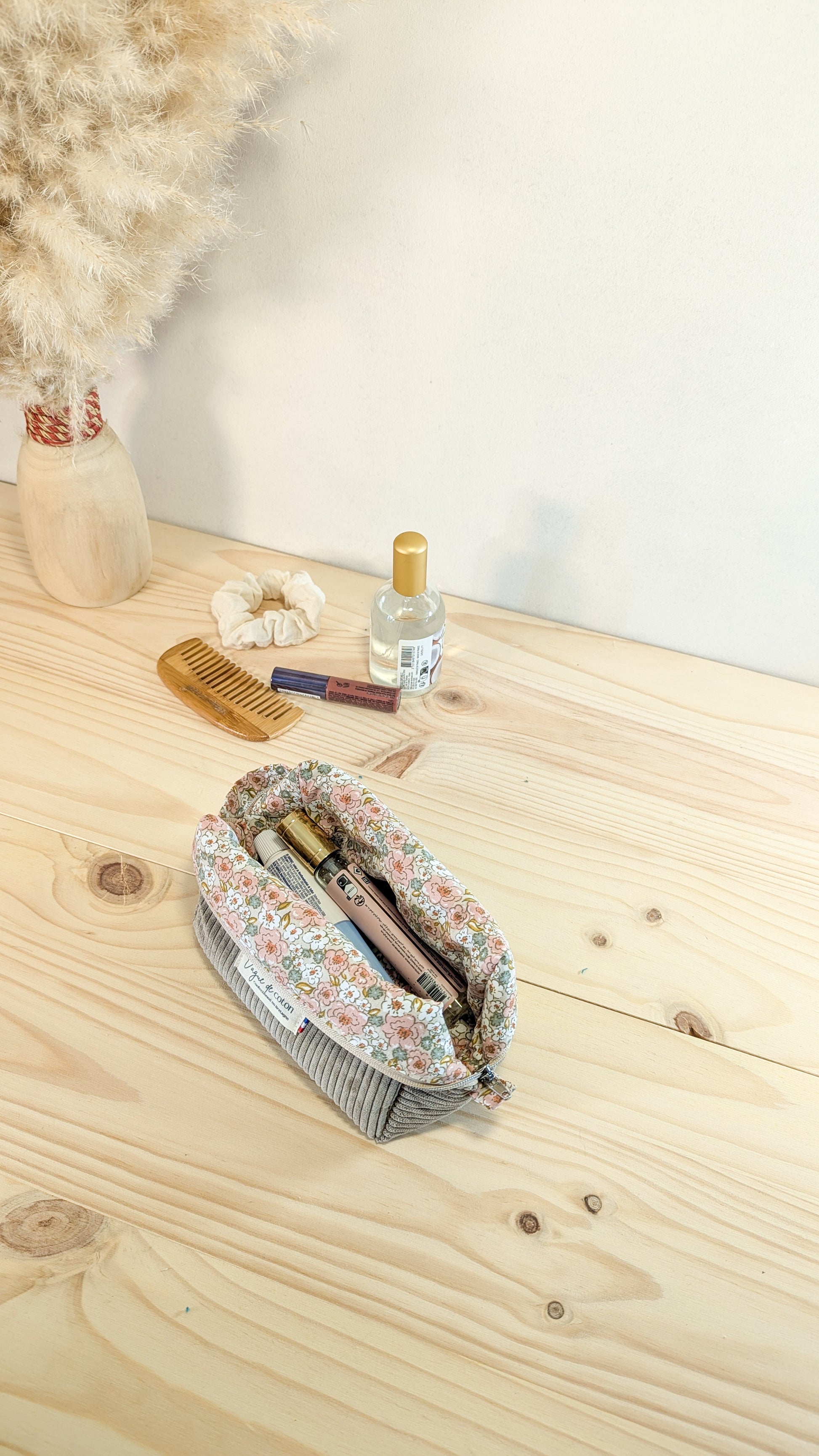 Petite trousse de toilette Velours côtelé - plusieurs coloris