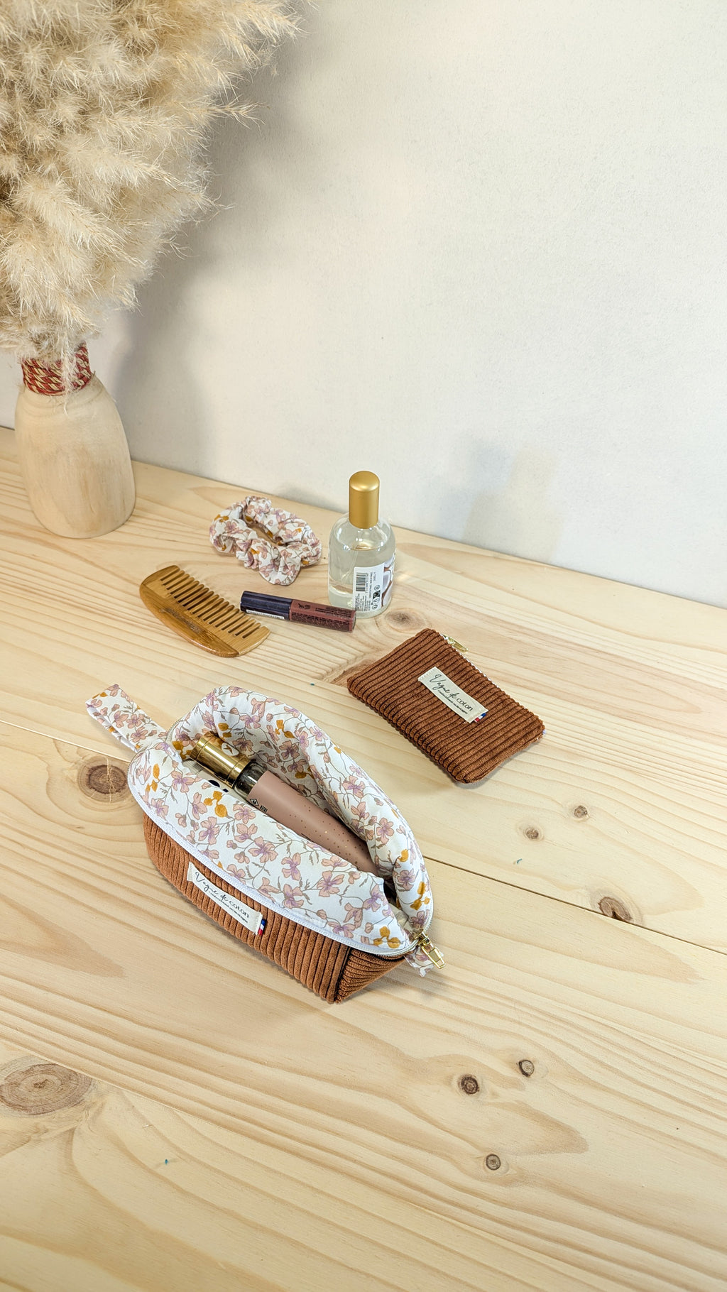 Petite trousse de toilette Velours côtelé - plusieurs coloris