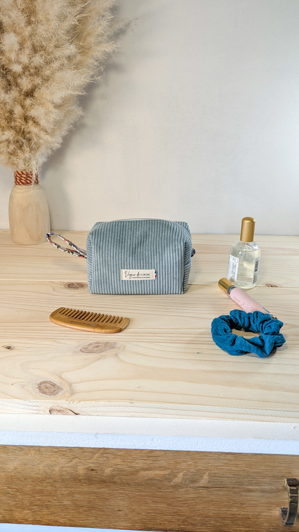 Petite trousse de toilette Velours côtelé - plusieurs coloris