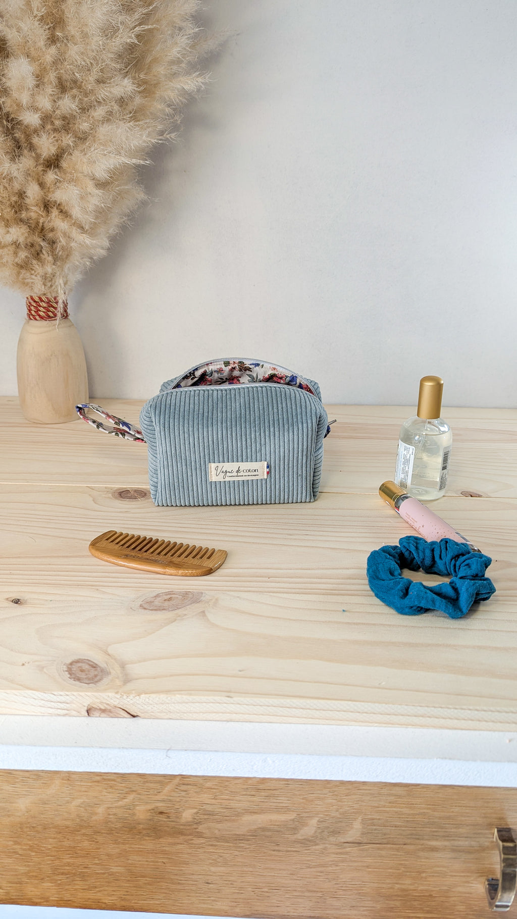 Petite trousse de toilette Velours côtelé - plusieurs coloris