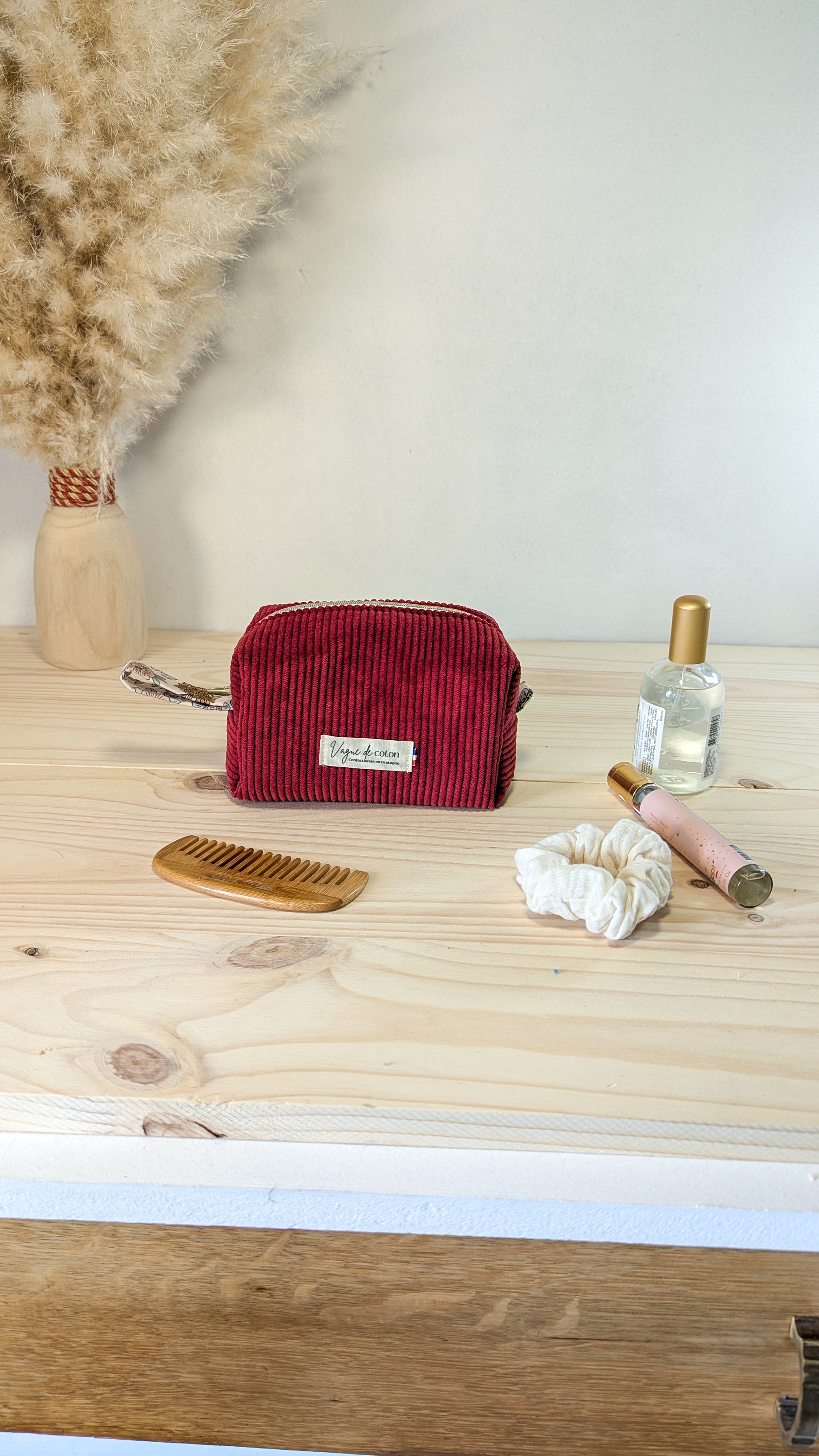 Petite trousse de toilette Velours côtelé - plusieurs coloris