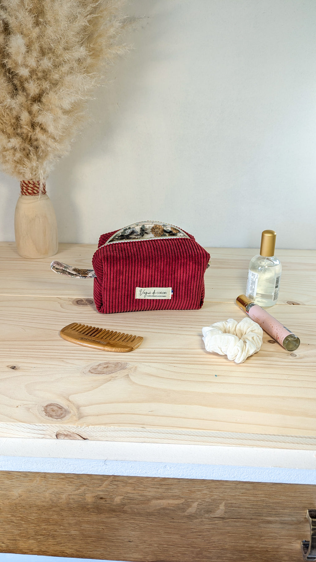 Petite trousse de toilette Velours côtelé - plusieurs coloris