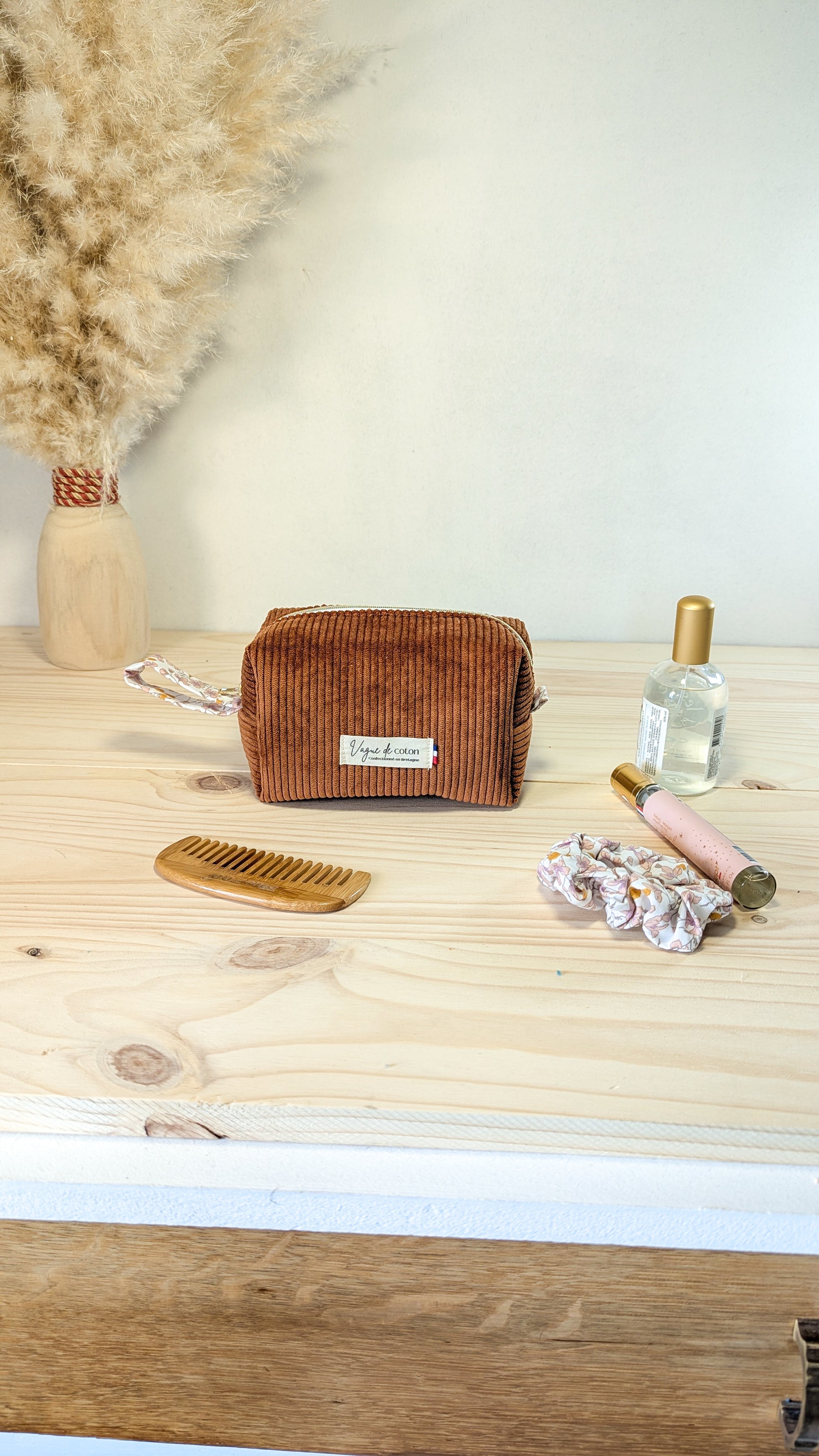 Petite trousse de toilette Velours côtelé - plusieurs coloris