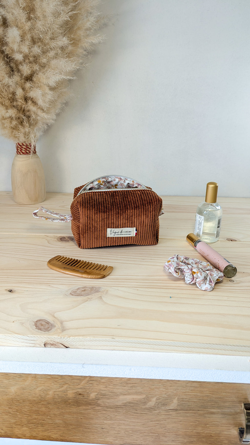 Petite trousse de toilette Velours côtelé - plusieurs coloris