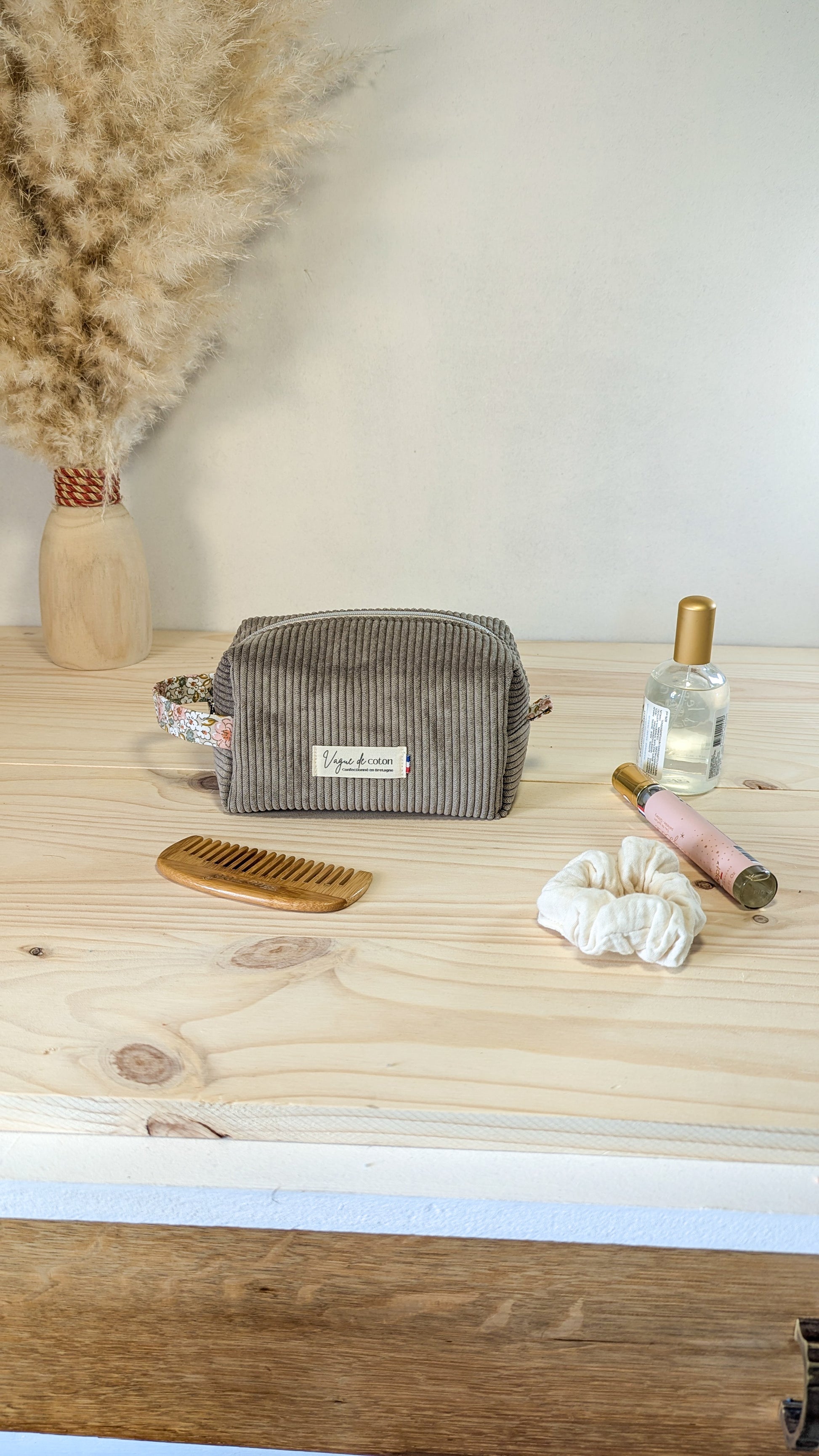 Petite trousse de toilette Velours côtelé - plusieurs coloris