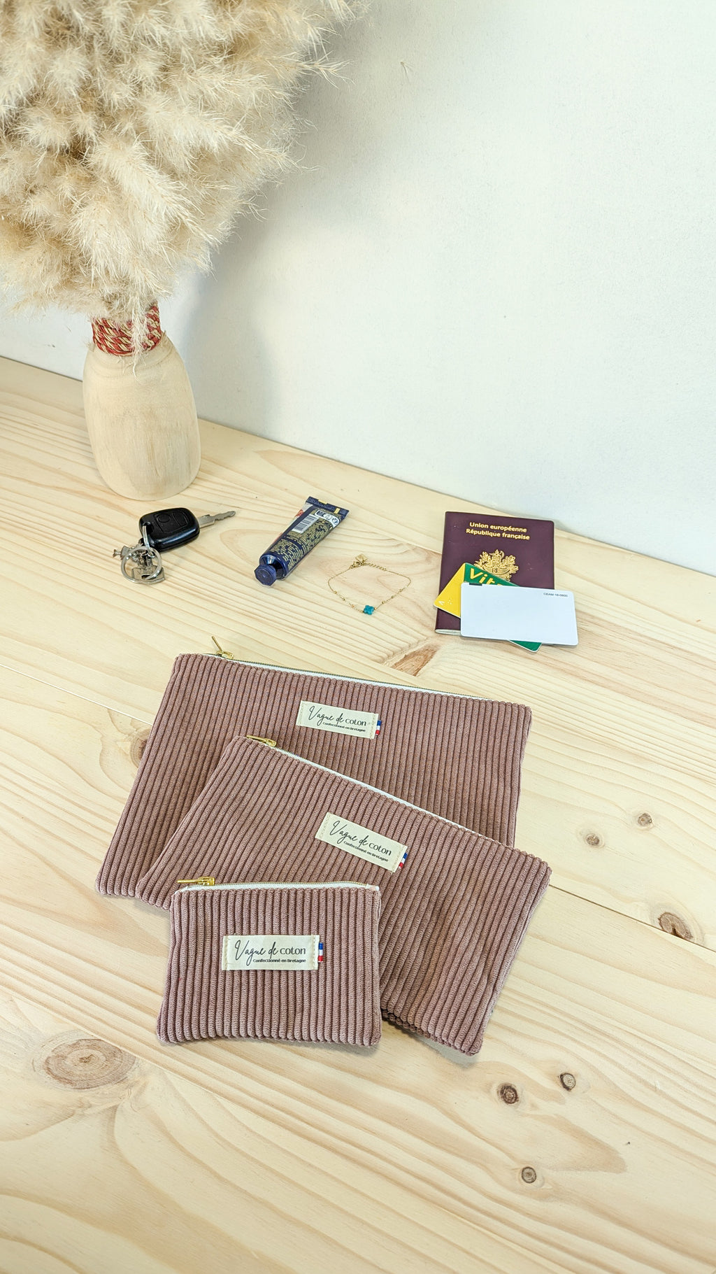 Pochette plate taille S - plusieurs coloris