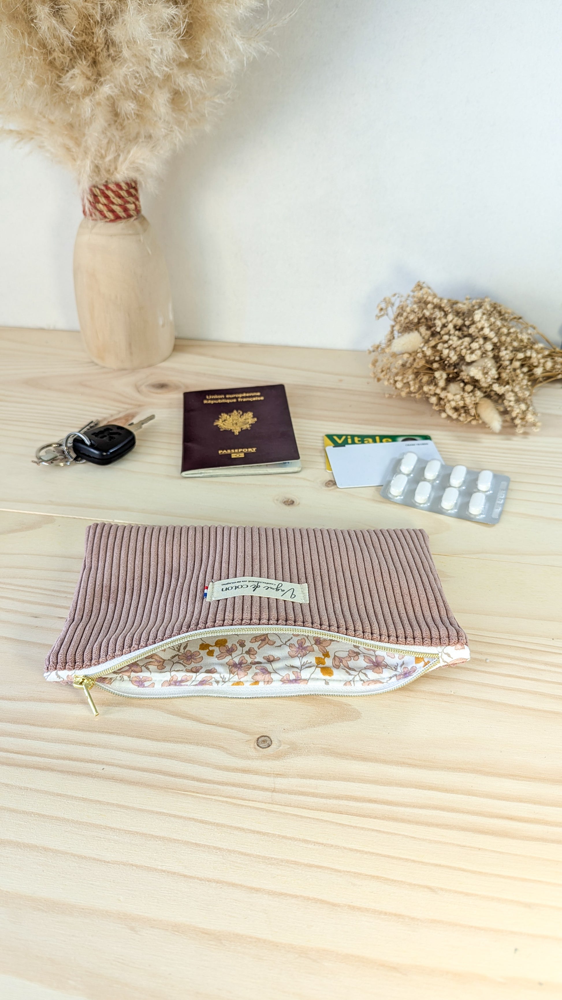 Pochette plate S, M ou L personnalisée