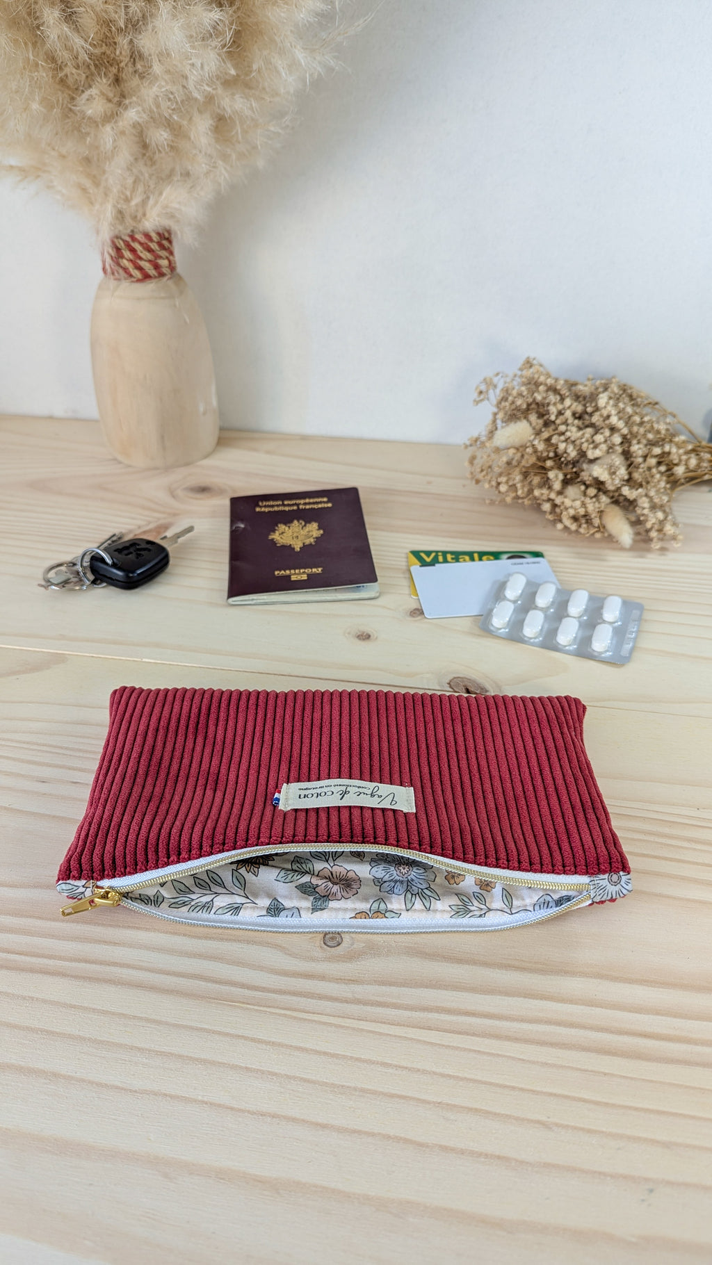 Pochette plate taille M - plusieurs coloris