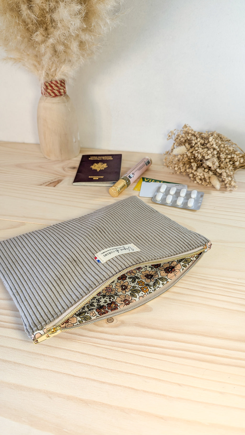 Pochette plate S, M ou L personnalisée