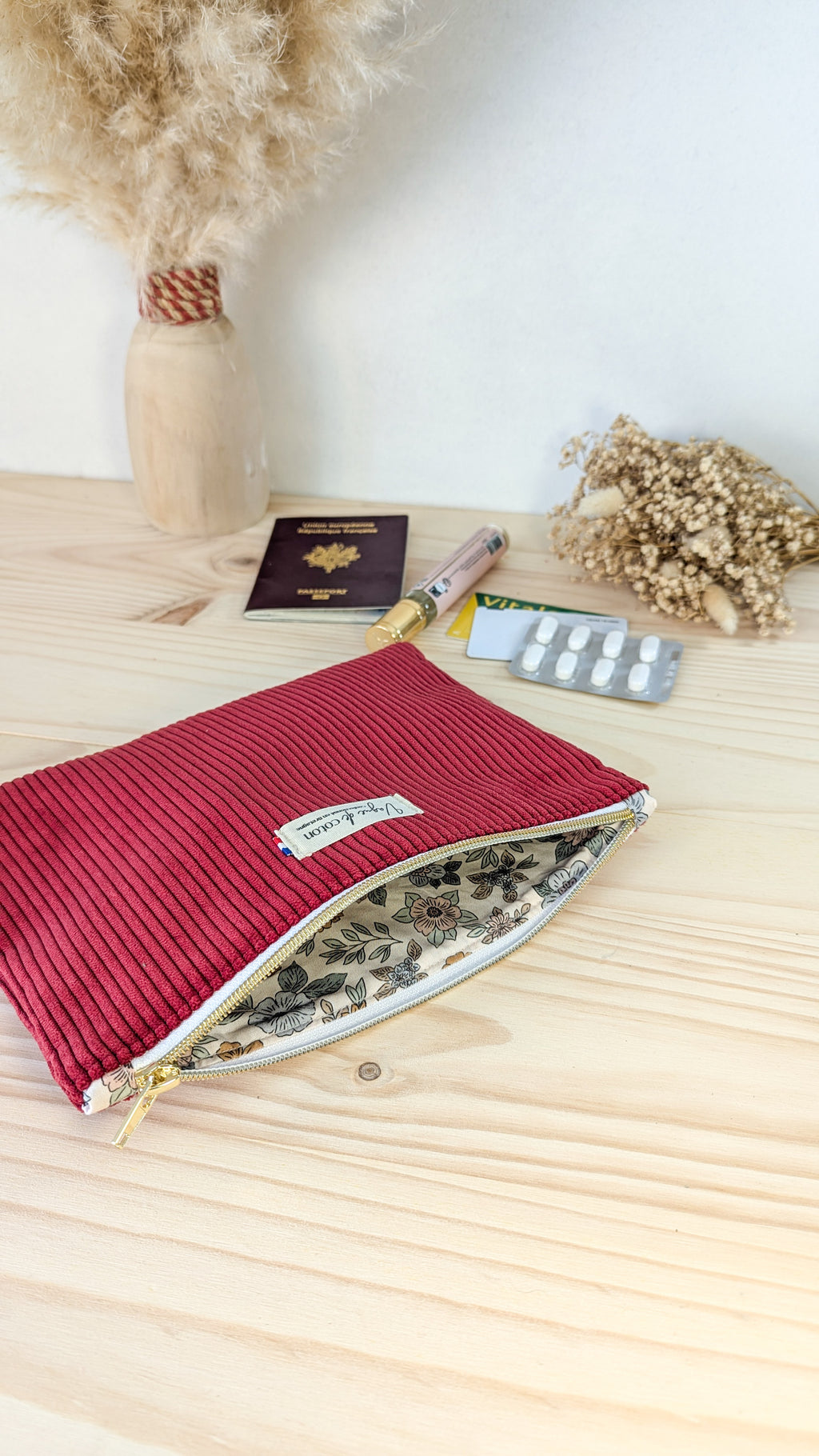Pochette plate taille L - plusieurs coloris
