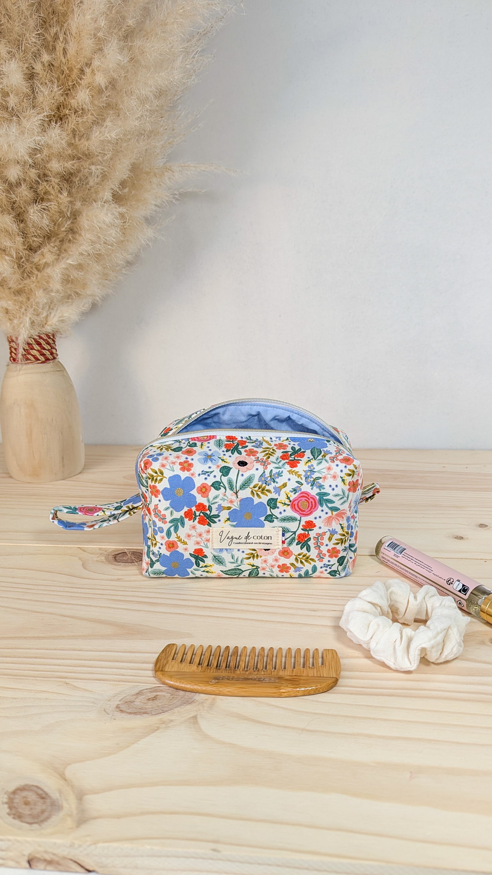 Petite trousse de toilette Printemps fleuri