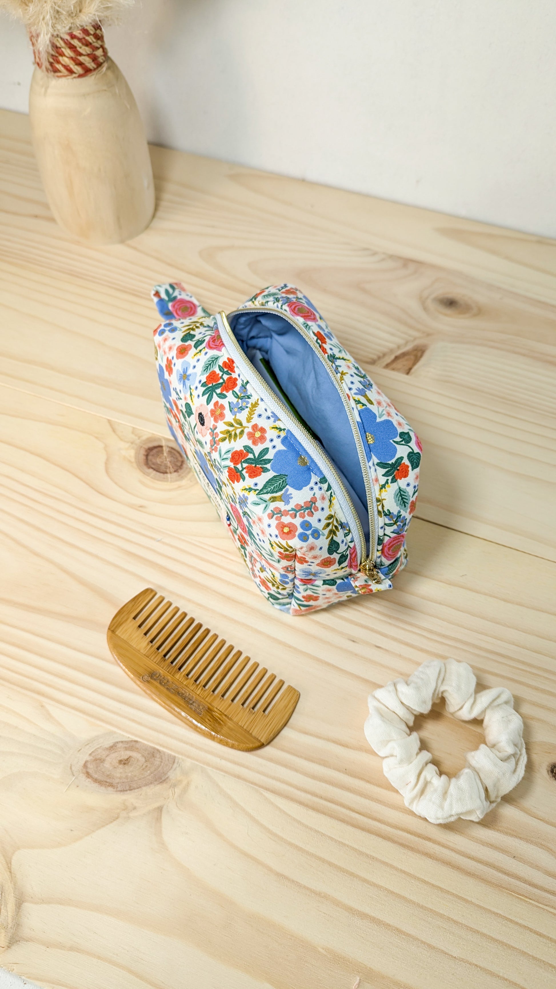 Petite trousse de toilette Printemps fleuri
