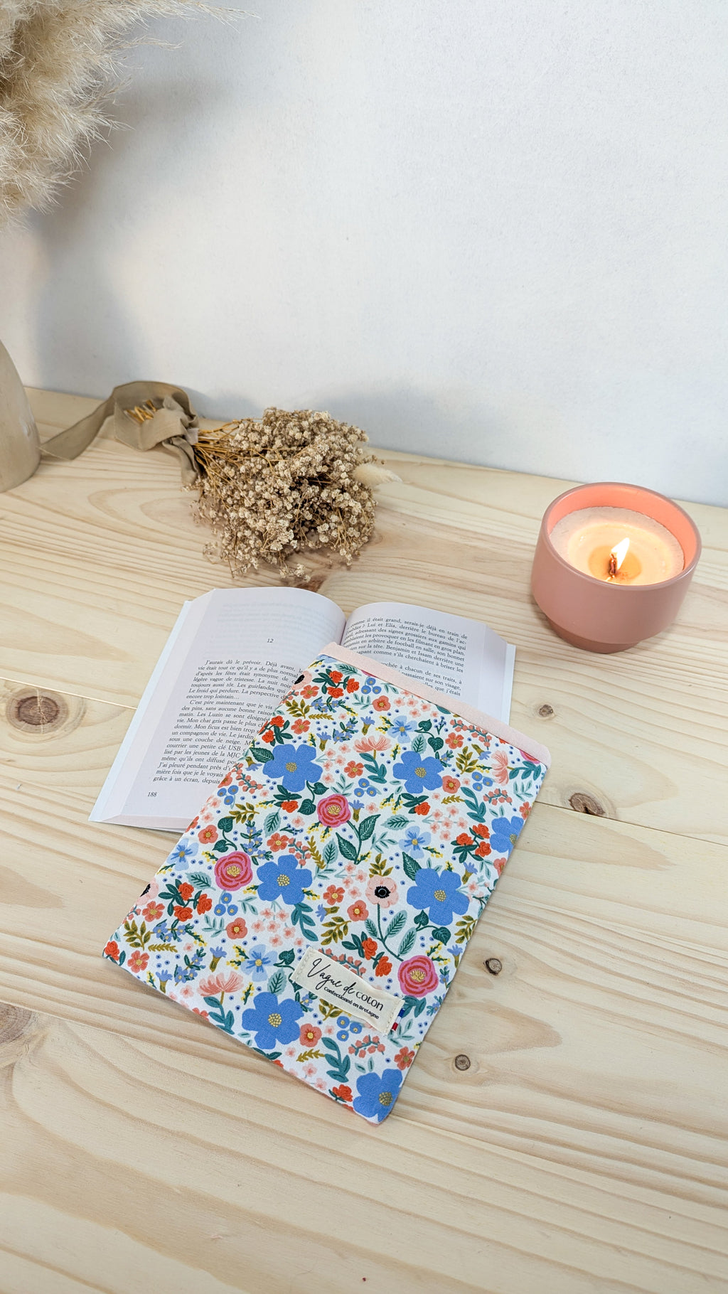 Pochette à livre Printemps fleuri