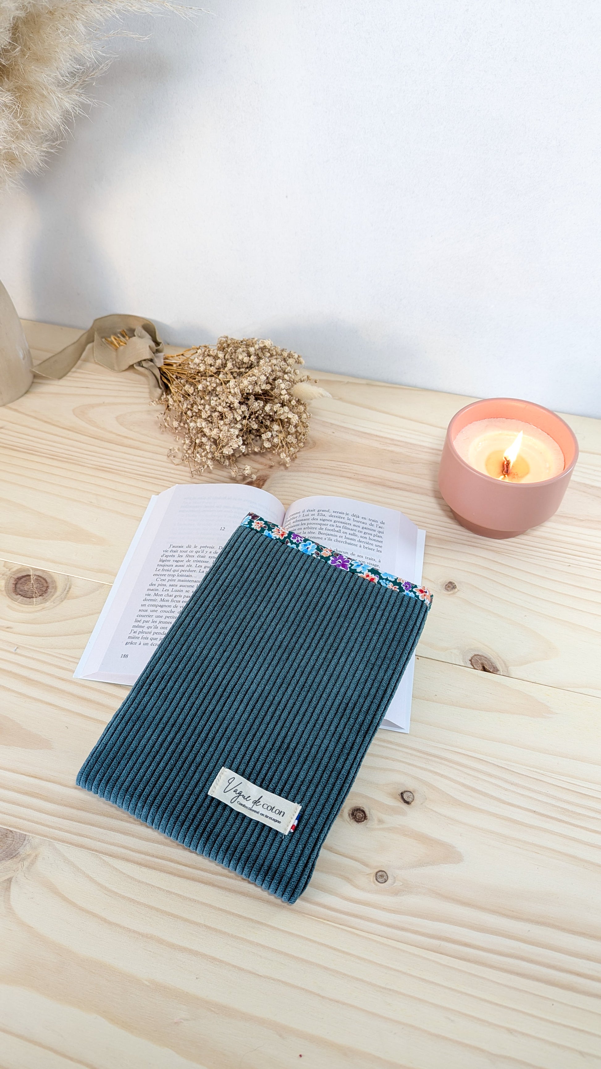 Pochette à livre Velours côtelé - coloris au choix