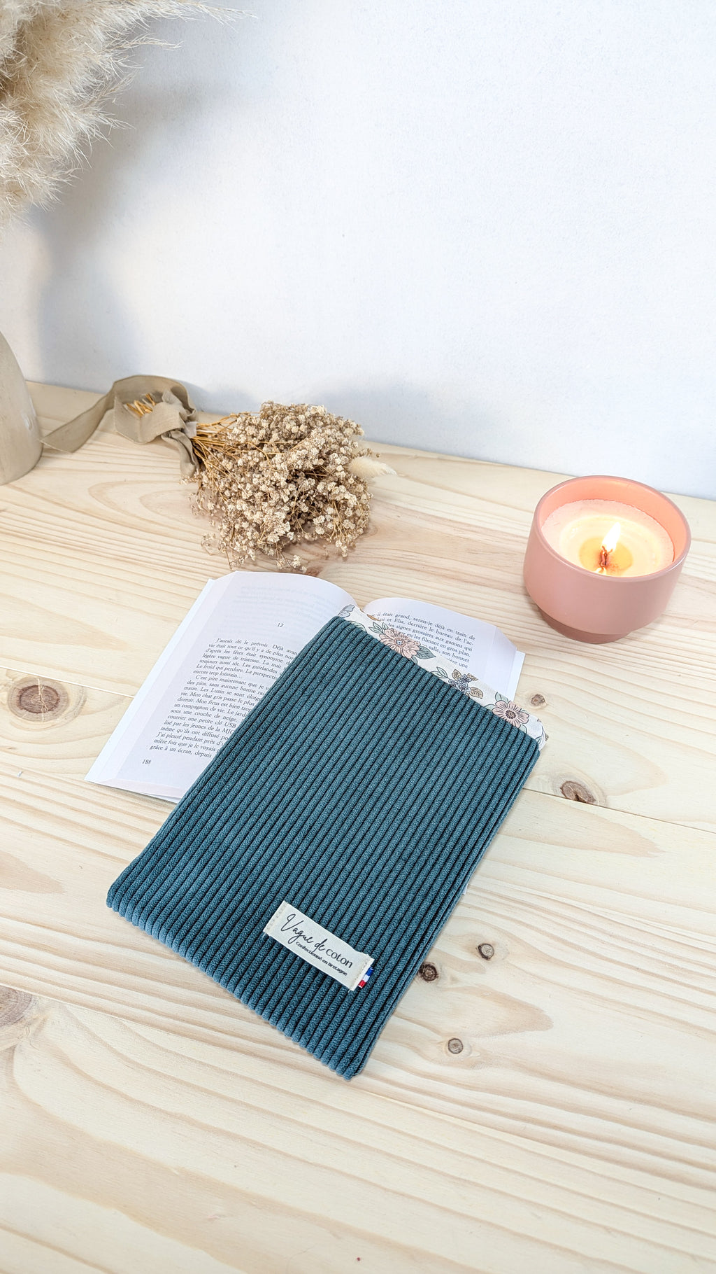 Pochette à livre Velours côtelé - coloris au choix