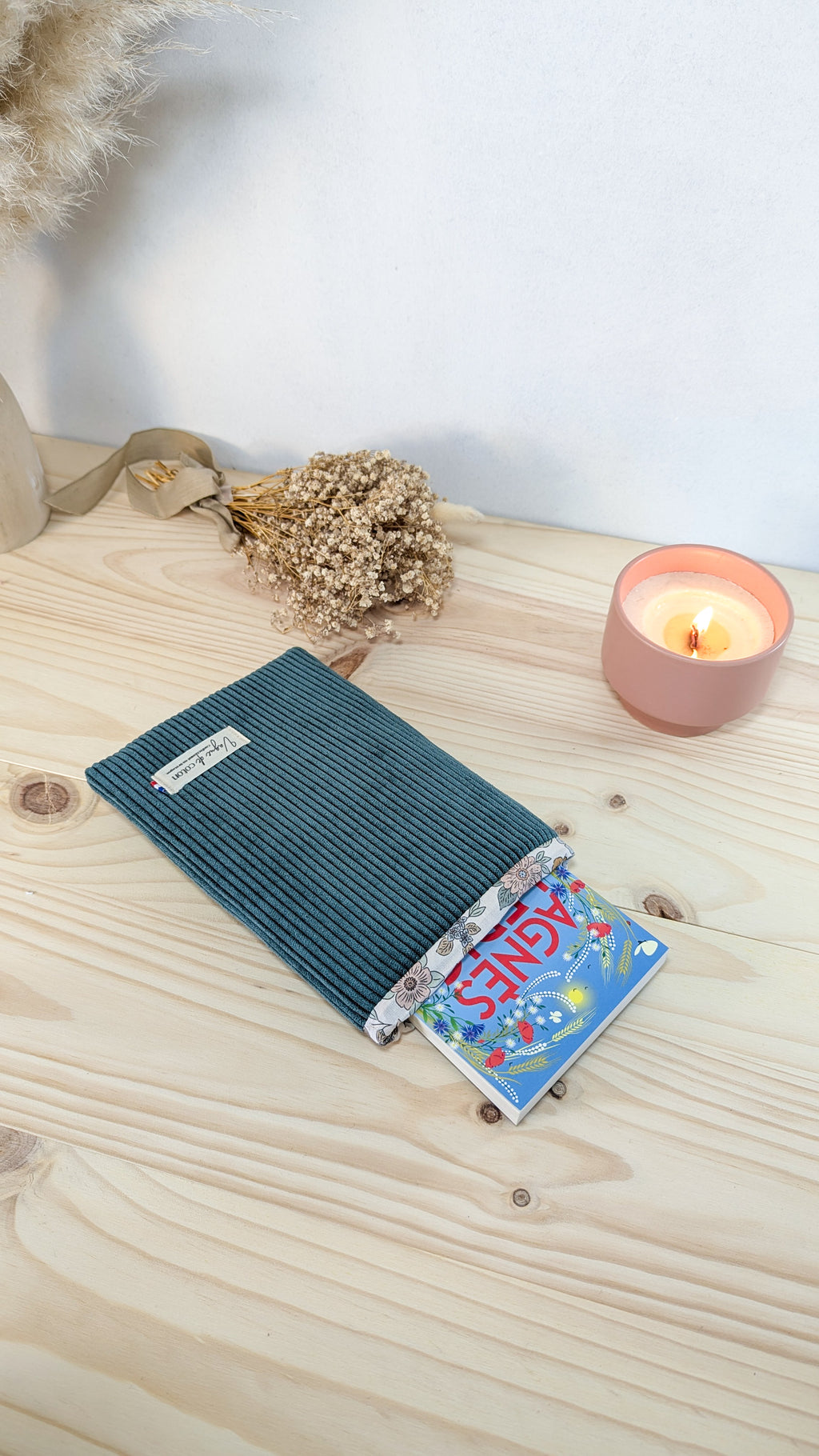 Pochette à livre Velours côtelé - coloris au choix