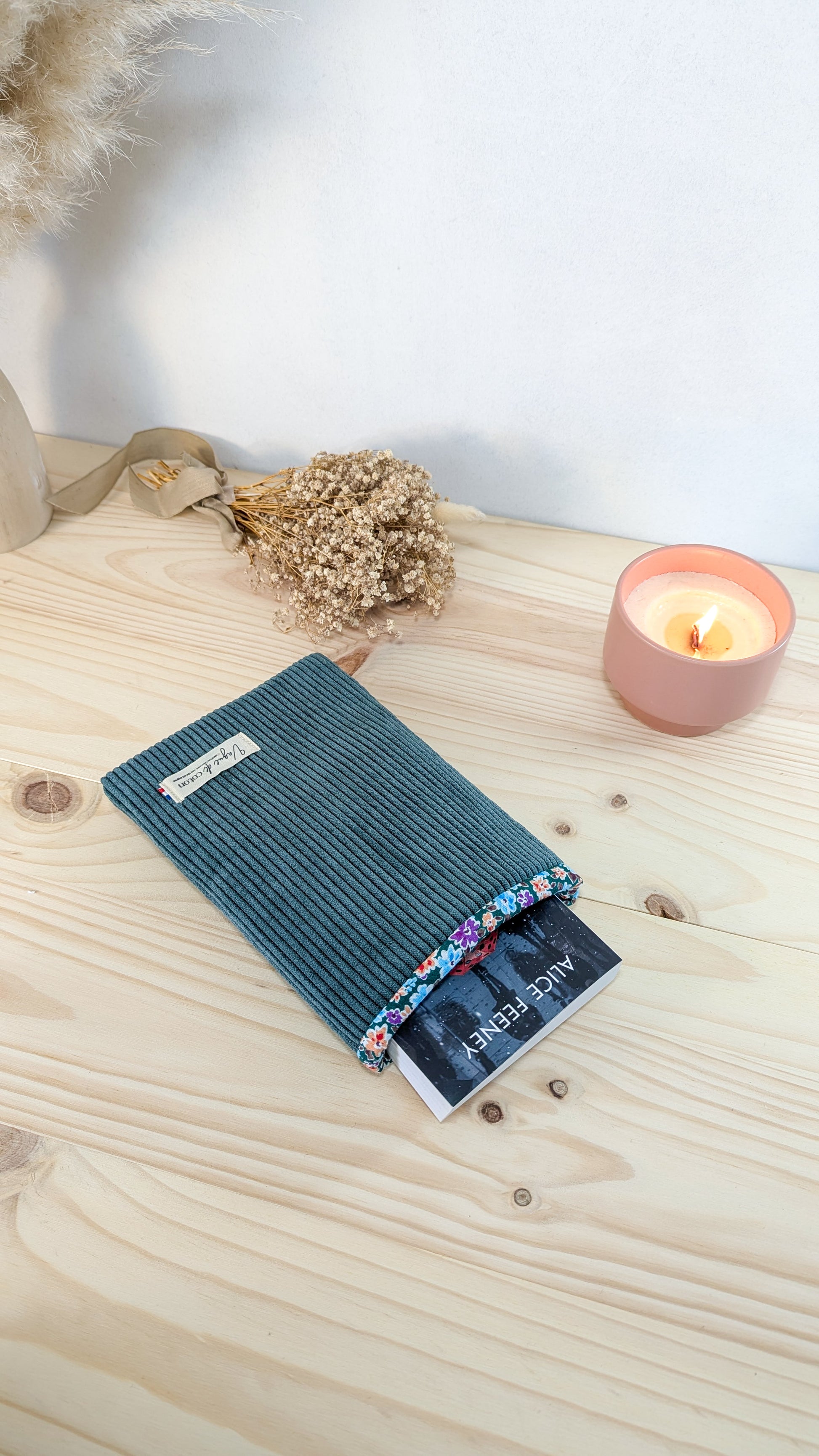 Pochette à livre Velours côtelé - coloris au choix