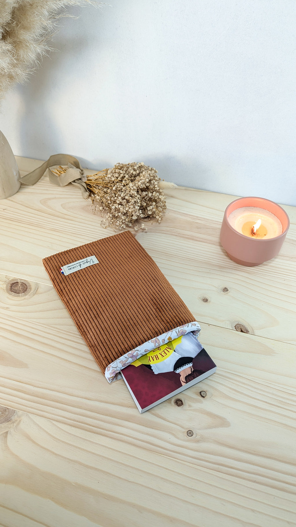 Pochette à livre Velours côtelé - coloris au choix