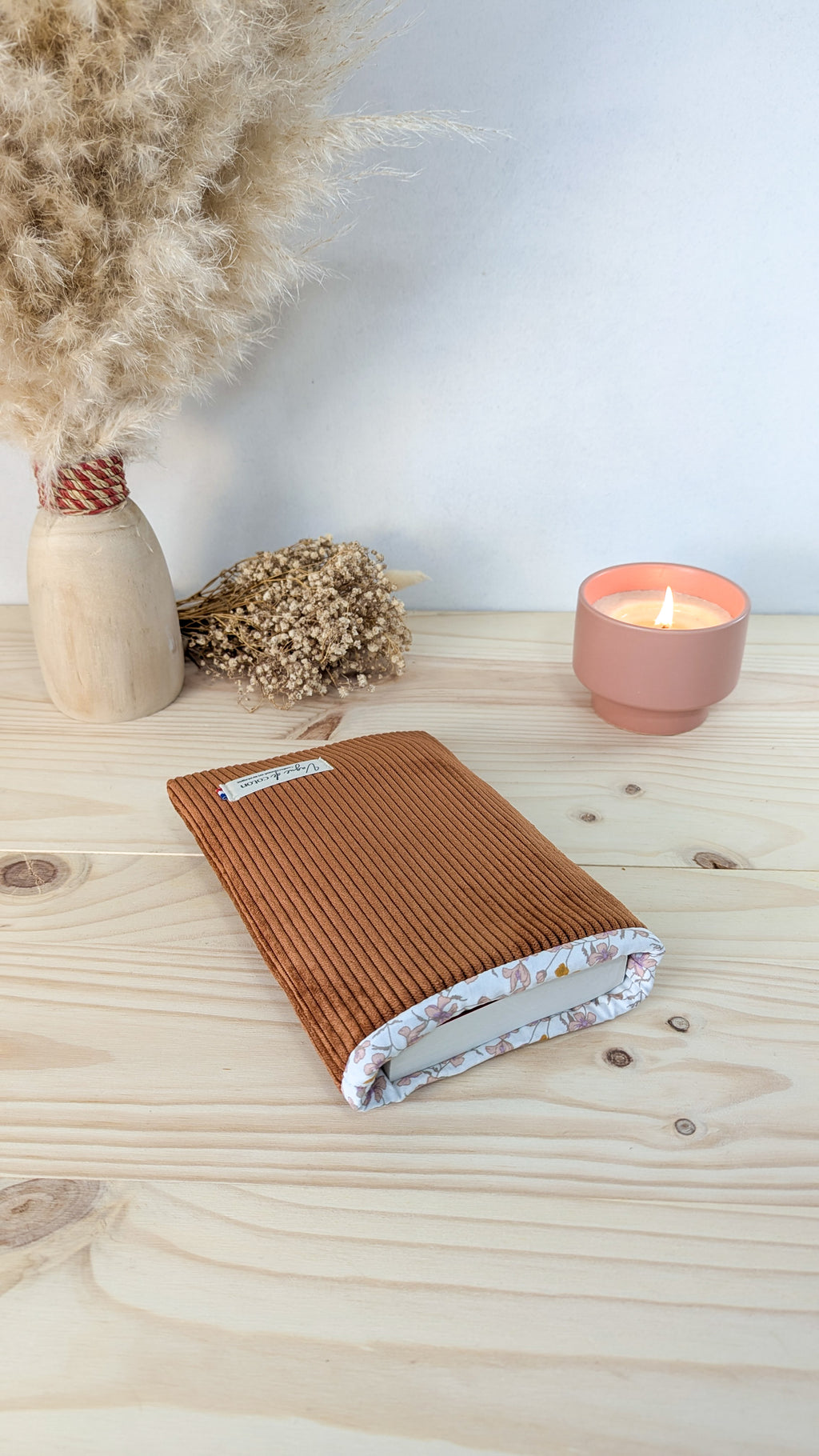 Pochette à livre Velours côtelé - coloris au choix