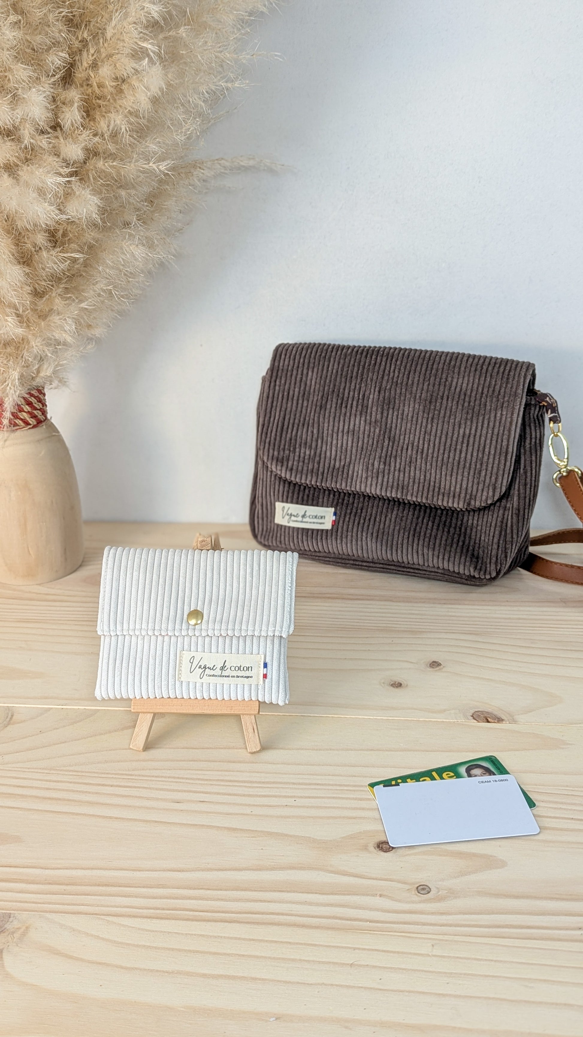 Porte-monnaie Velours côtelé