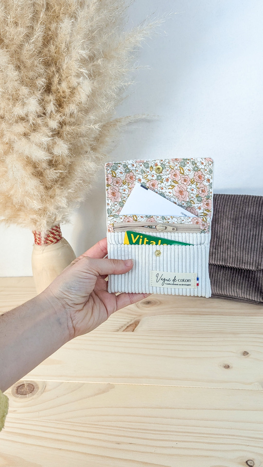 Porte-monnaie Velours côtelé