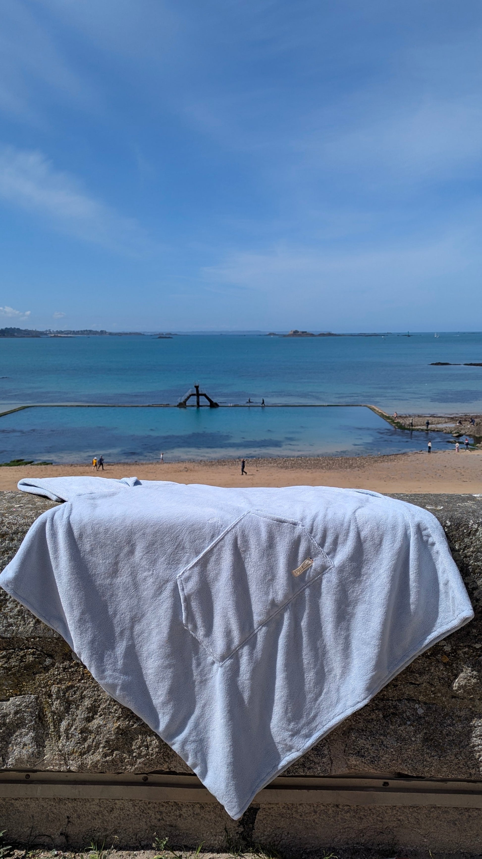 Poncho de bain en éponge de bambou personnalisé