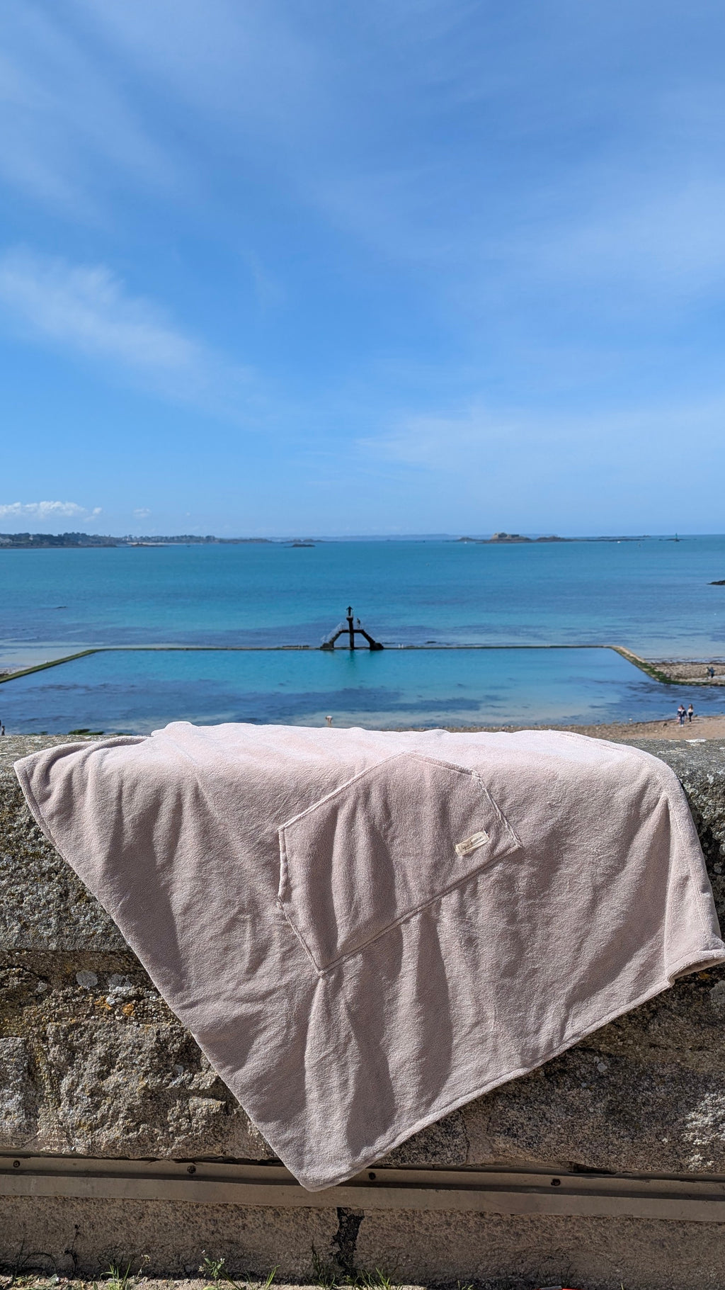 Poncho de bain en éponge de bambou personnalisé