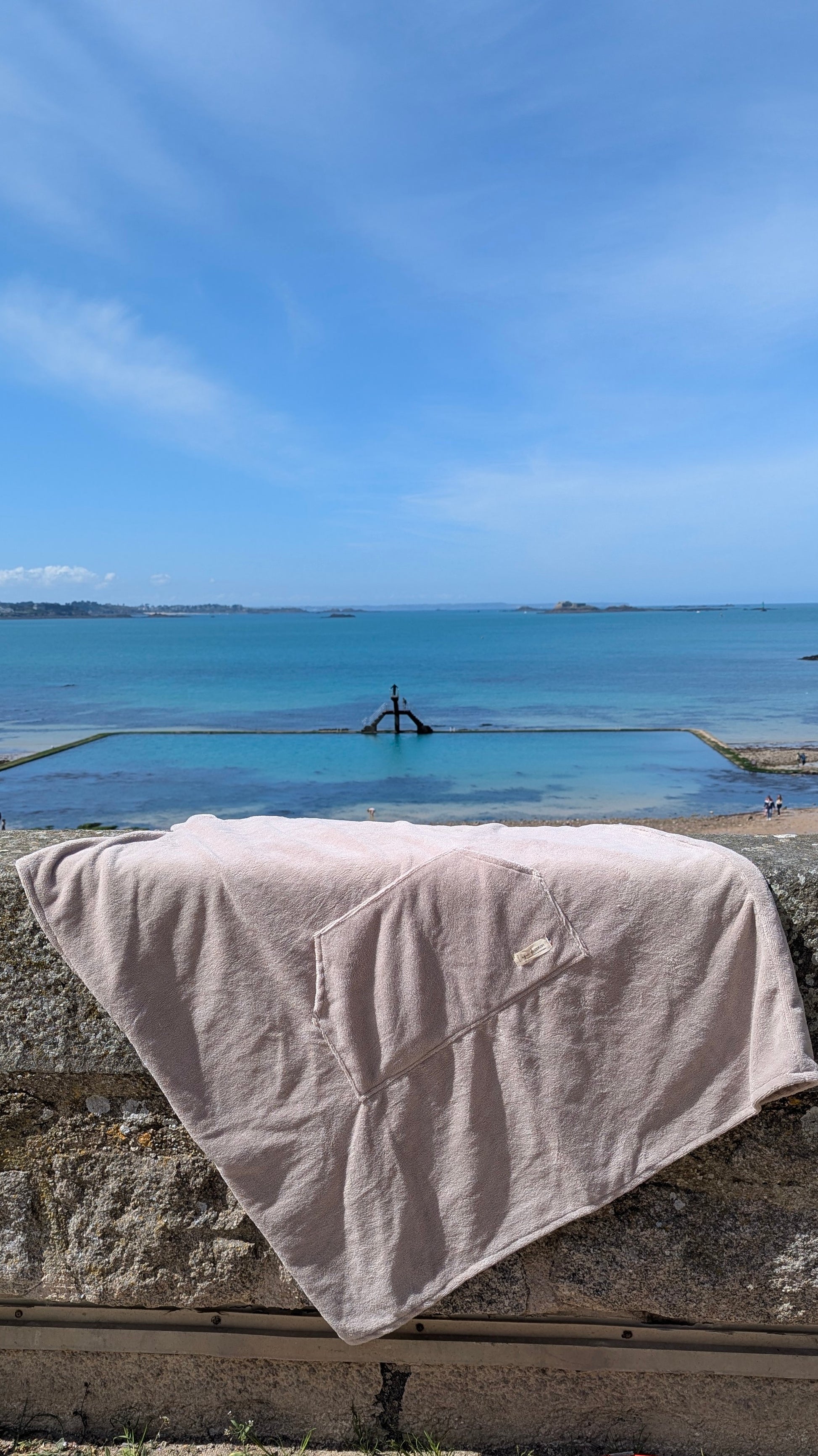 Poncho de bain en éponge de bambou personnalisé