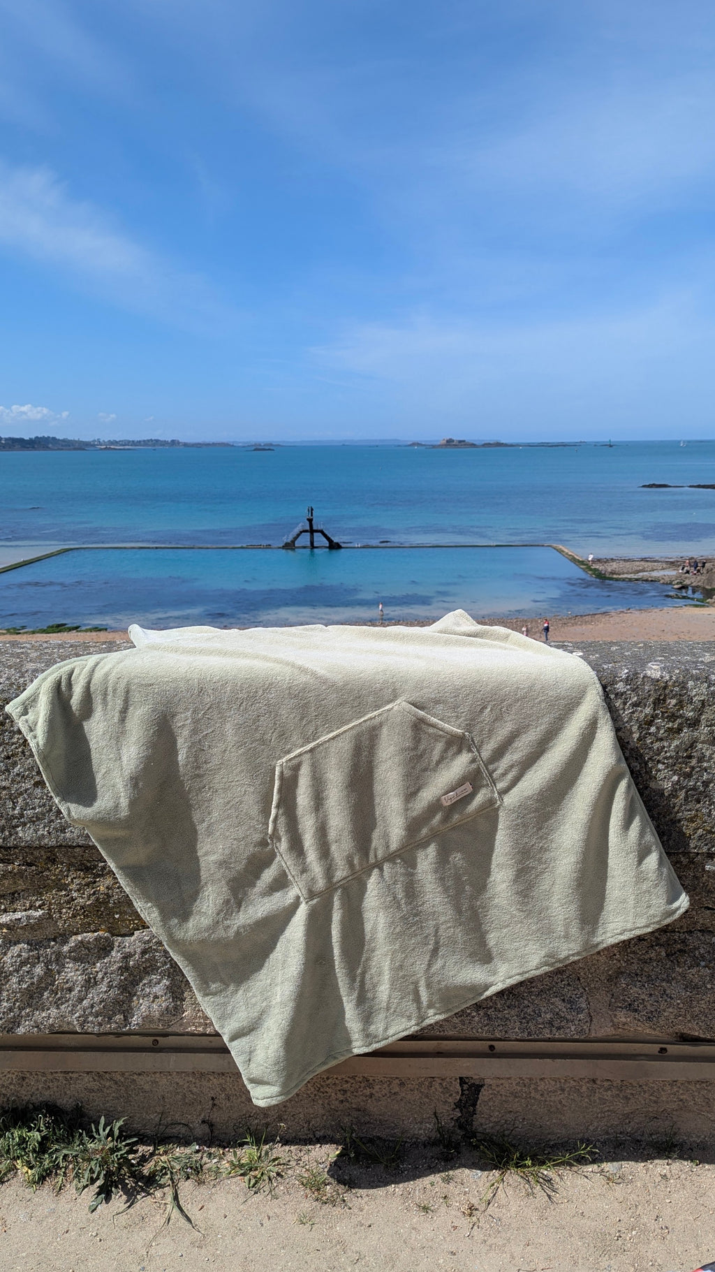 Poncho de bain en éponge de bambou personnalisé