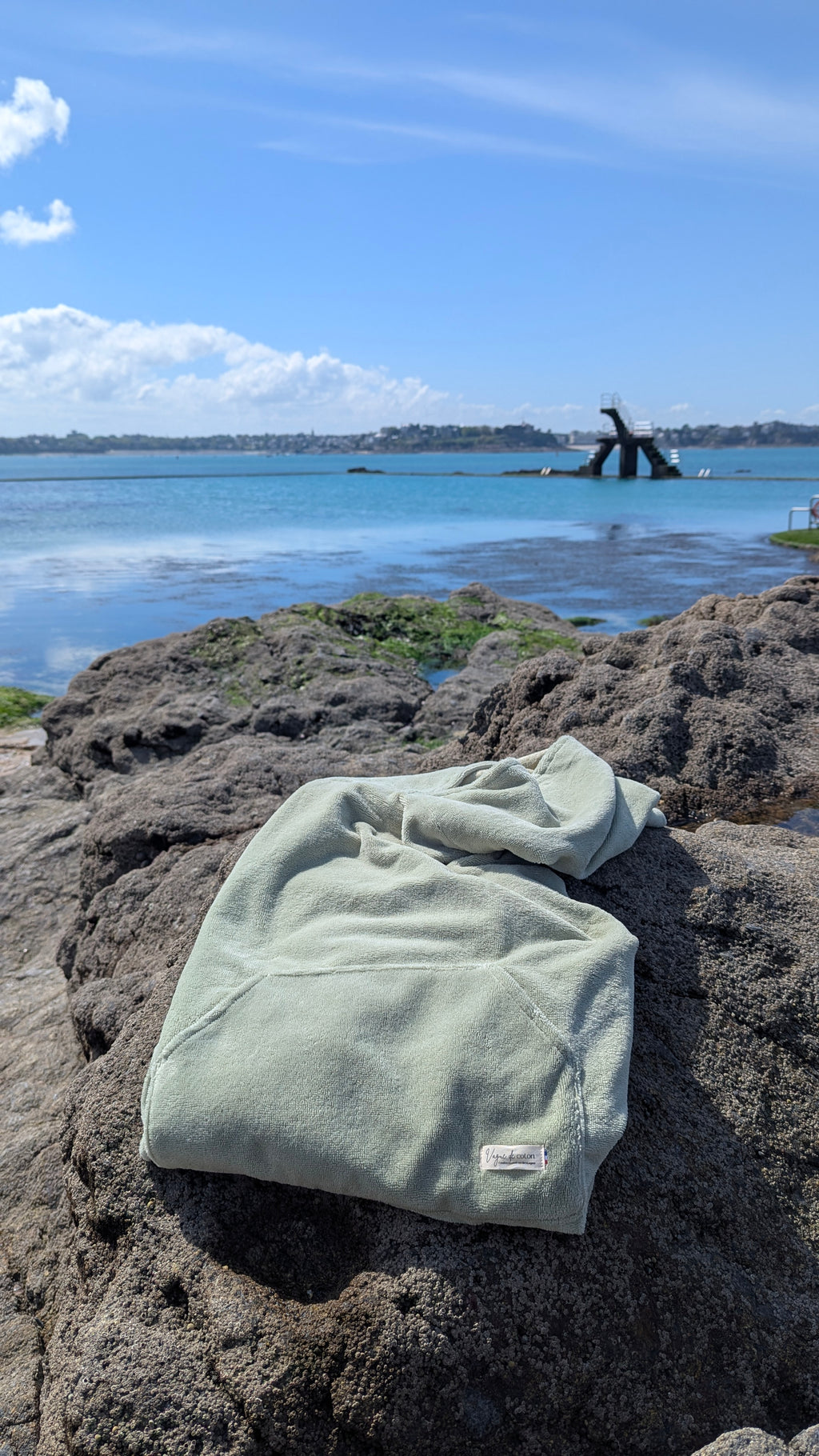 Poncho de bain en éponge de bambou personnalisé