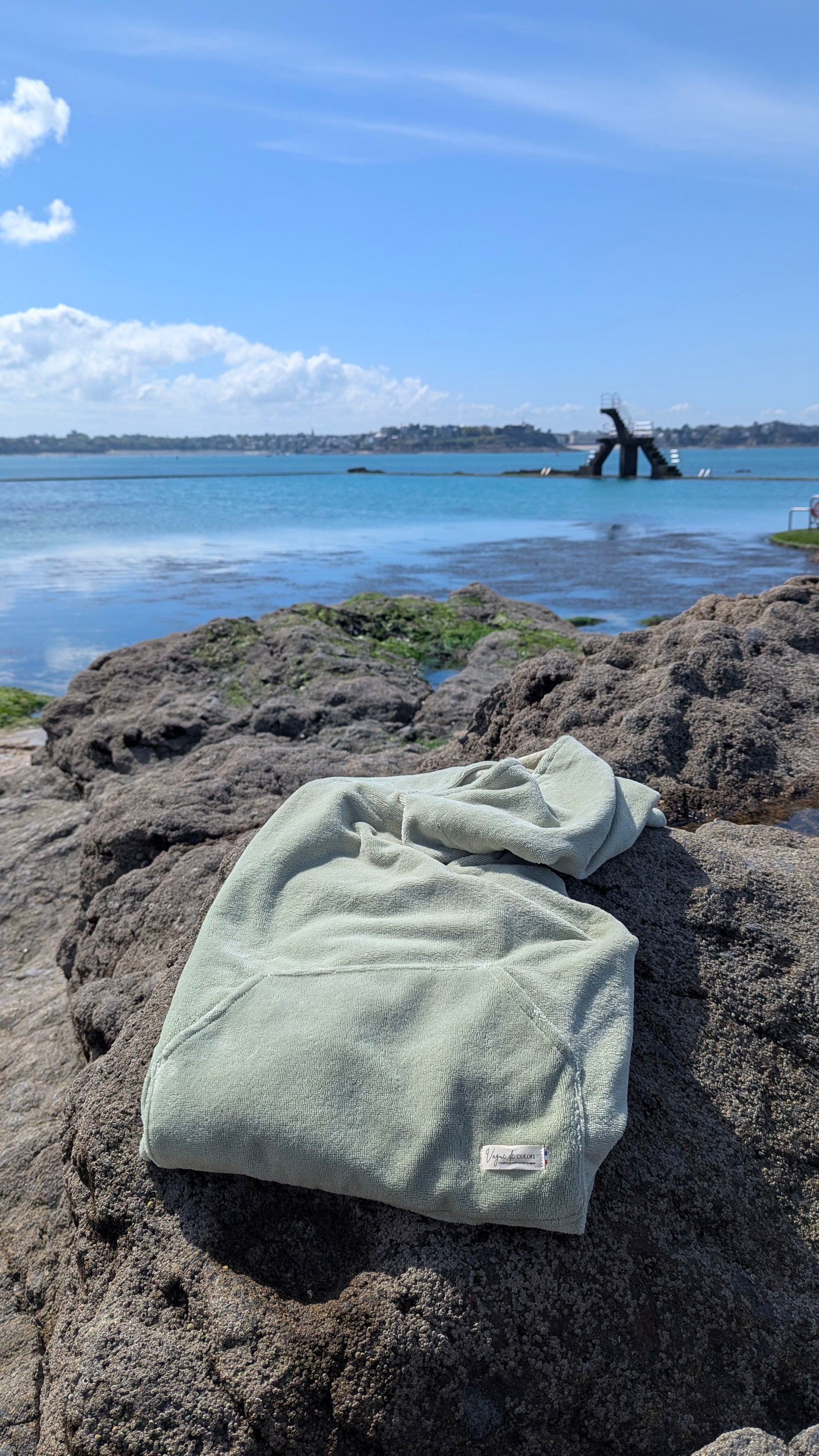 Poncho de bain en éponge de bambou personnalisé
