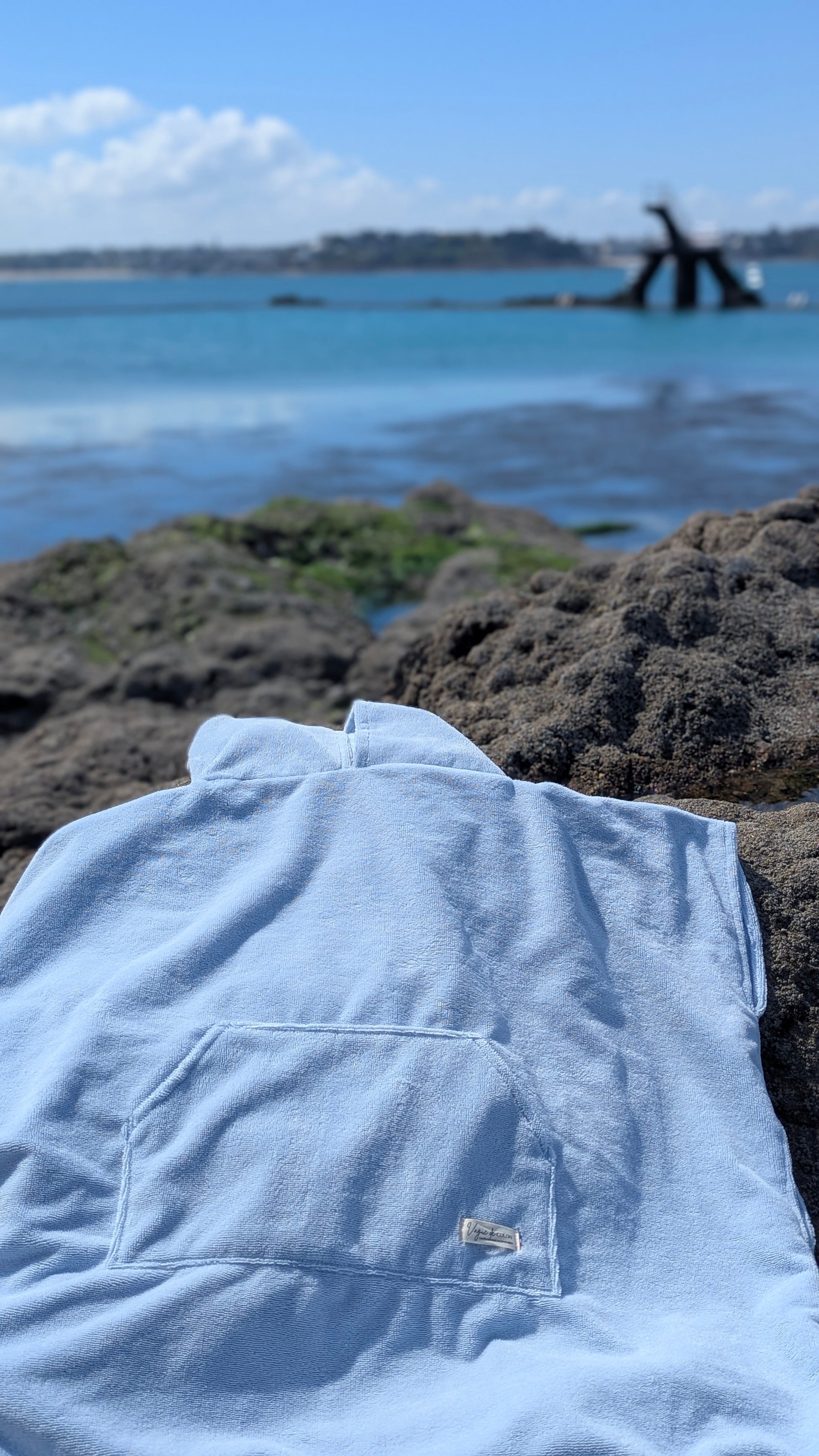 Poncho de bain en éponge de bambou personnalisé